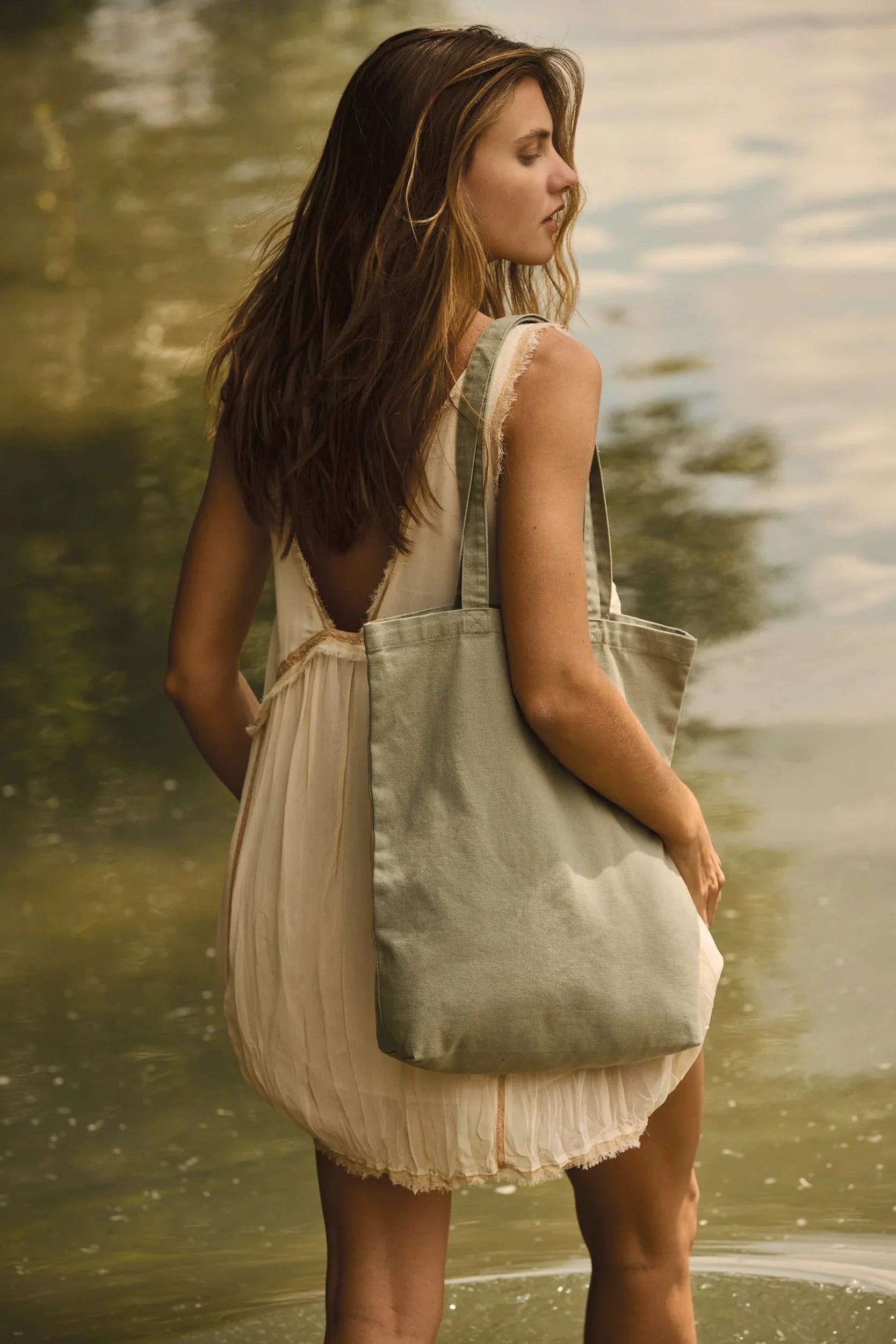 KI3213 - Sac shopping délavé en coton - Occifloc