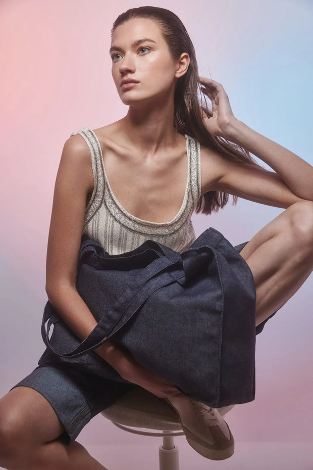 KI5229 - Grand sac shopping denim - Occifloc