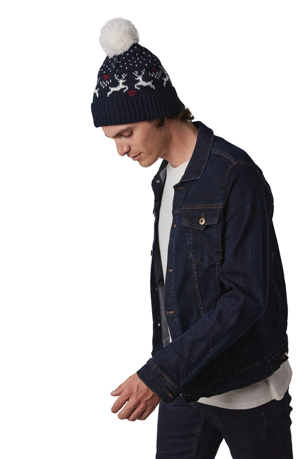 KP512 - Bonnet de Noël motifs rennes - Occifloc