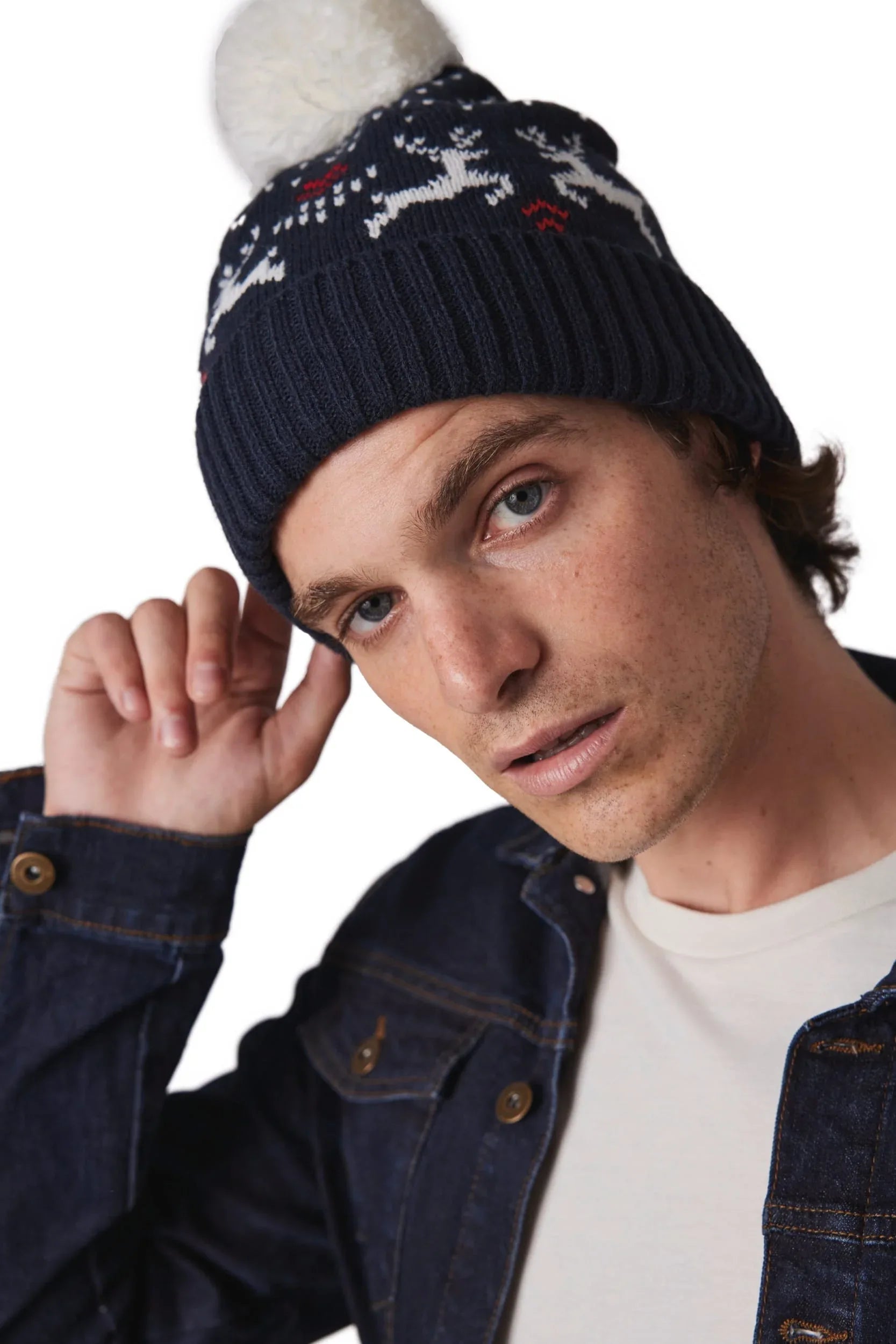 KP512 - Bonnet de Noël motifs rennes - Occifloc