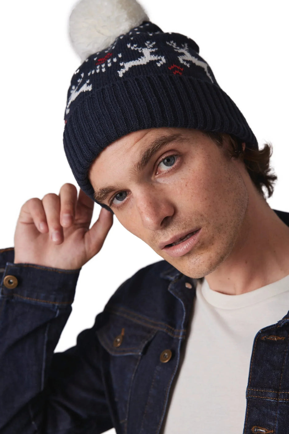 KP512 - Bonnet de Noël motifs rennes - Occifloc