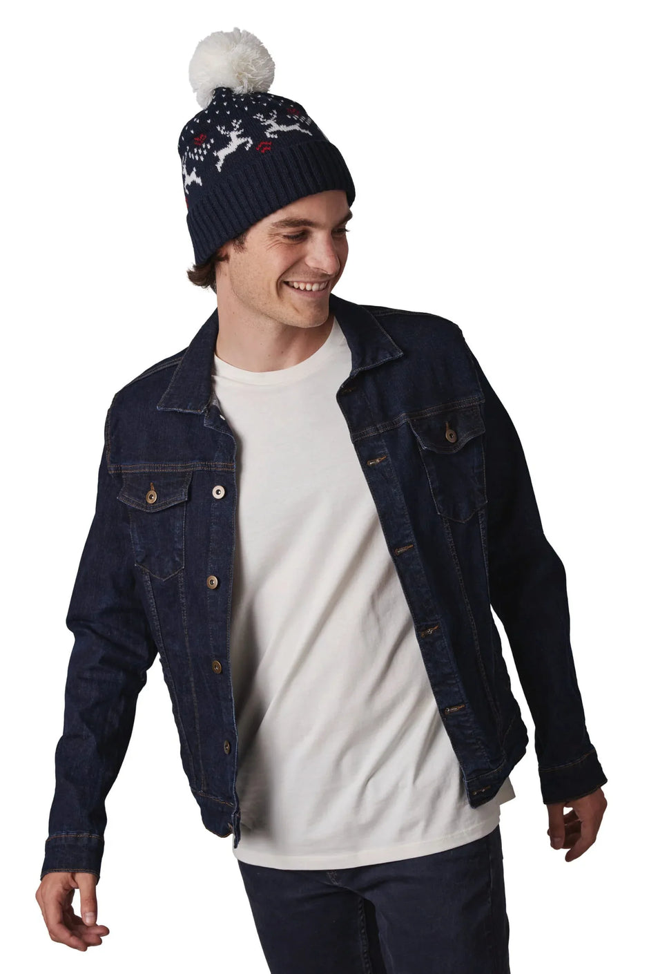 KP512 - Bonnet de Noël motifs rennes - Occifloc