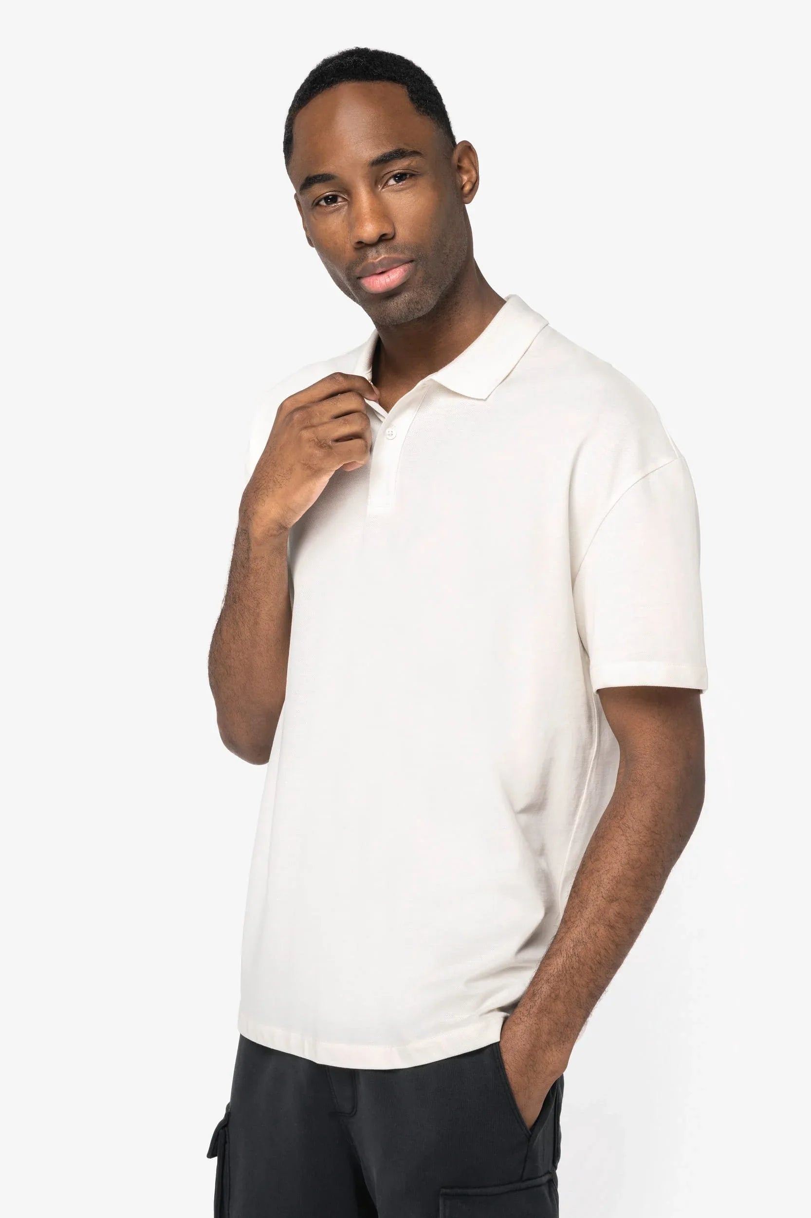 NS204 - Polo écoresponsable maille piquée à épaules tombantes homme - Occifloc