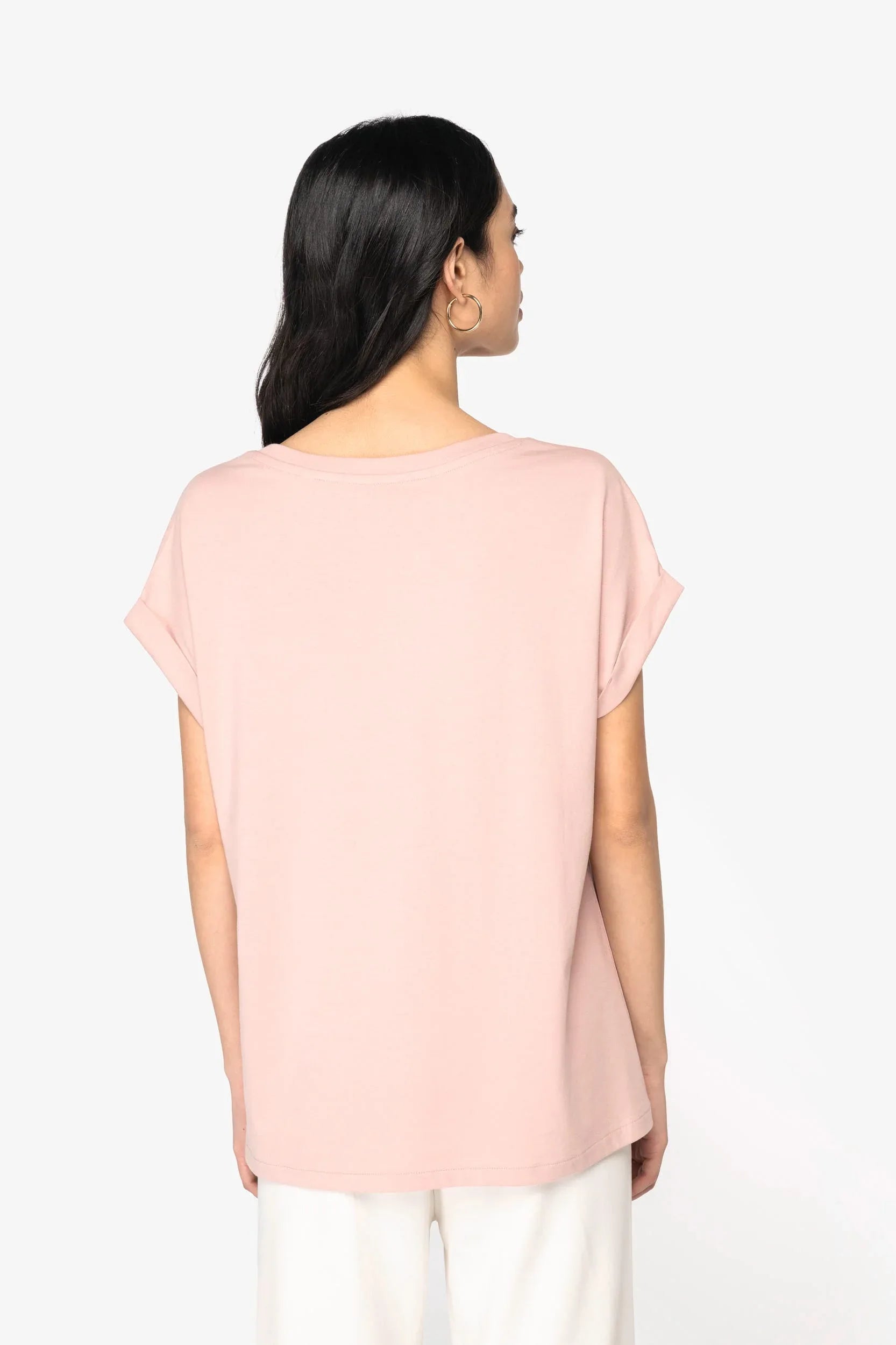 NS309 - T-shirt écoresponsable manches à revers femme - Occifloc