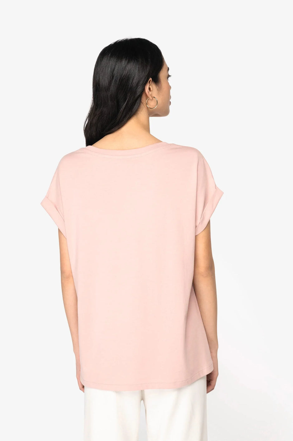 NS309 - T-shirt écoresponsable manches à revers femme - Occifloc