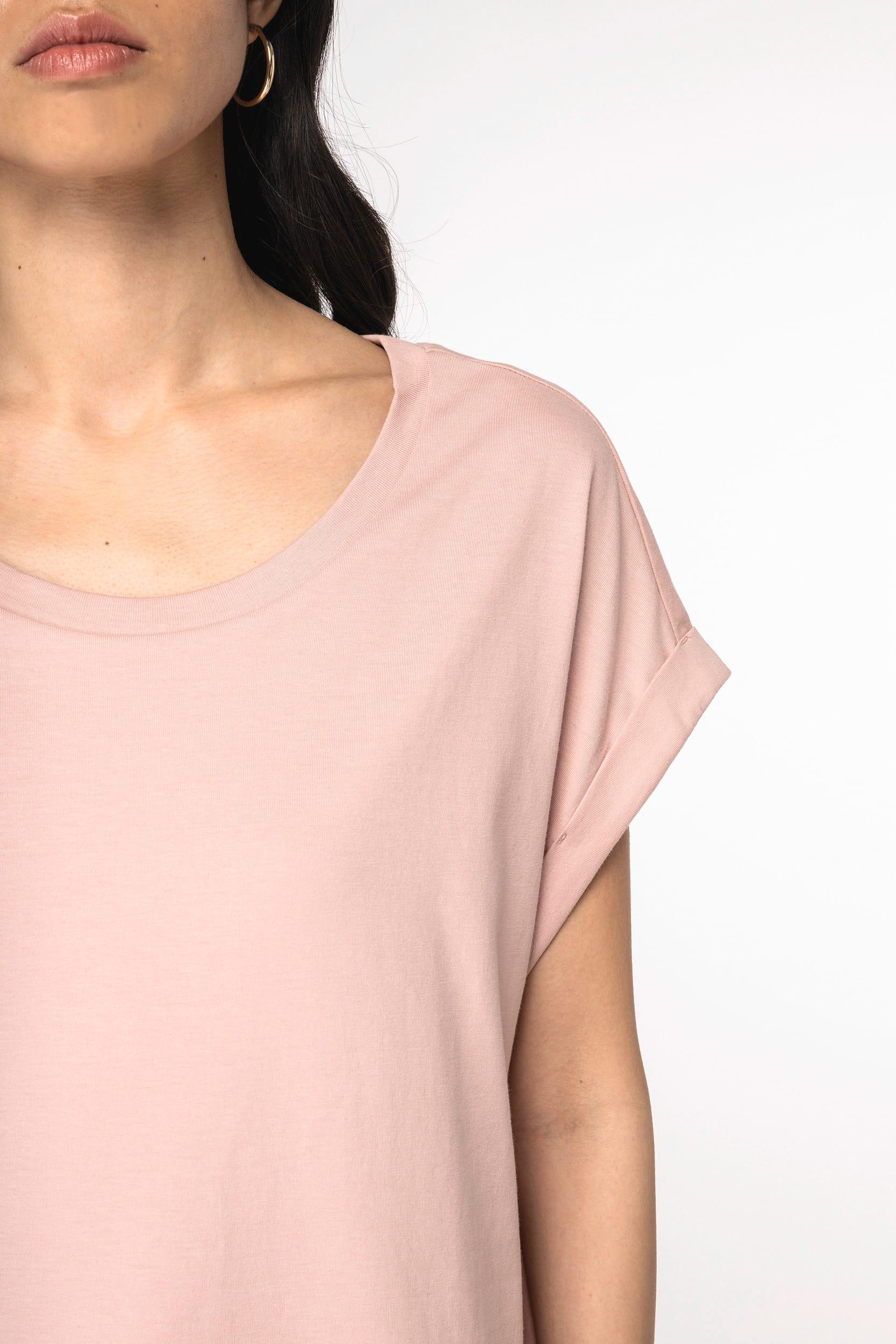 NS309 - T-shirt écoresponsable manches à revers femme - Occifloc