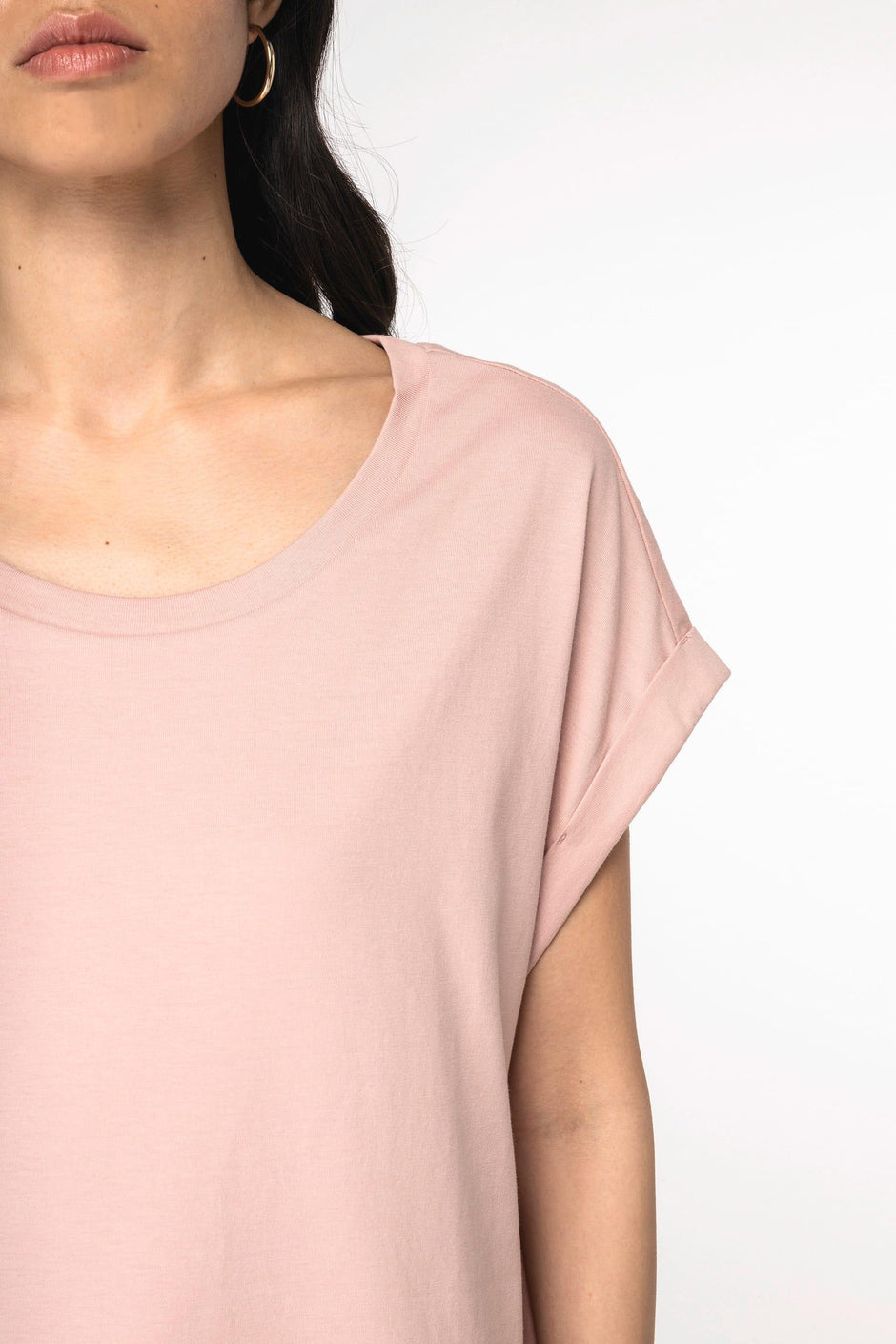 NS309 - T-shirt écoresponsable manches à revers femme - Occifloc