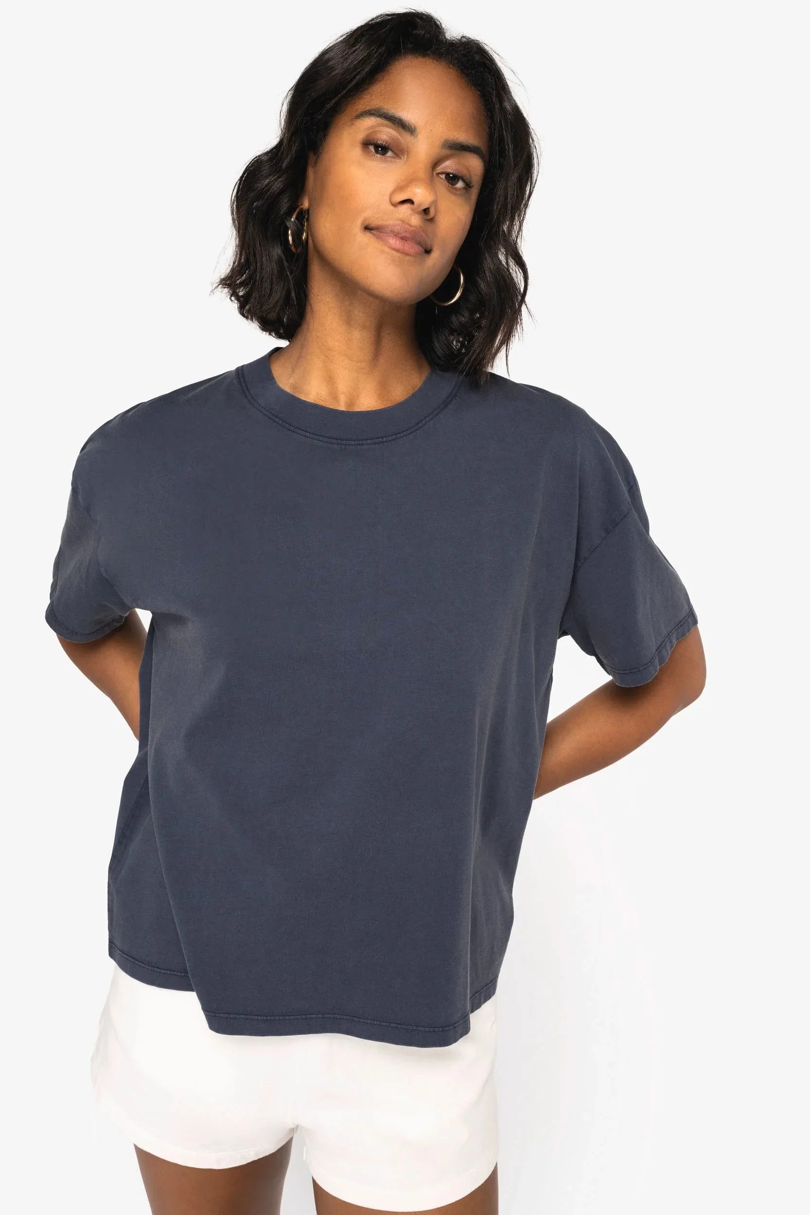 NS327 - T-shirt écoresponsable oversize délavé femme - Occifloc