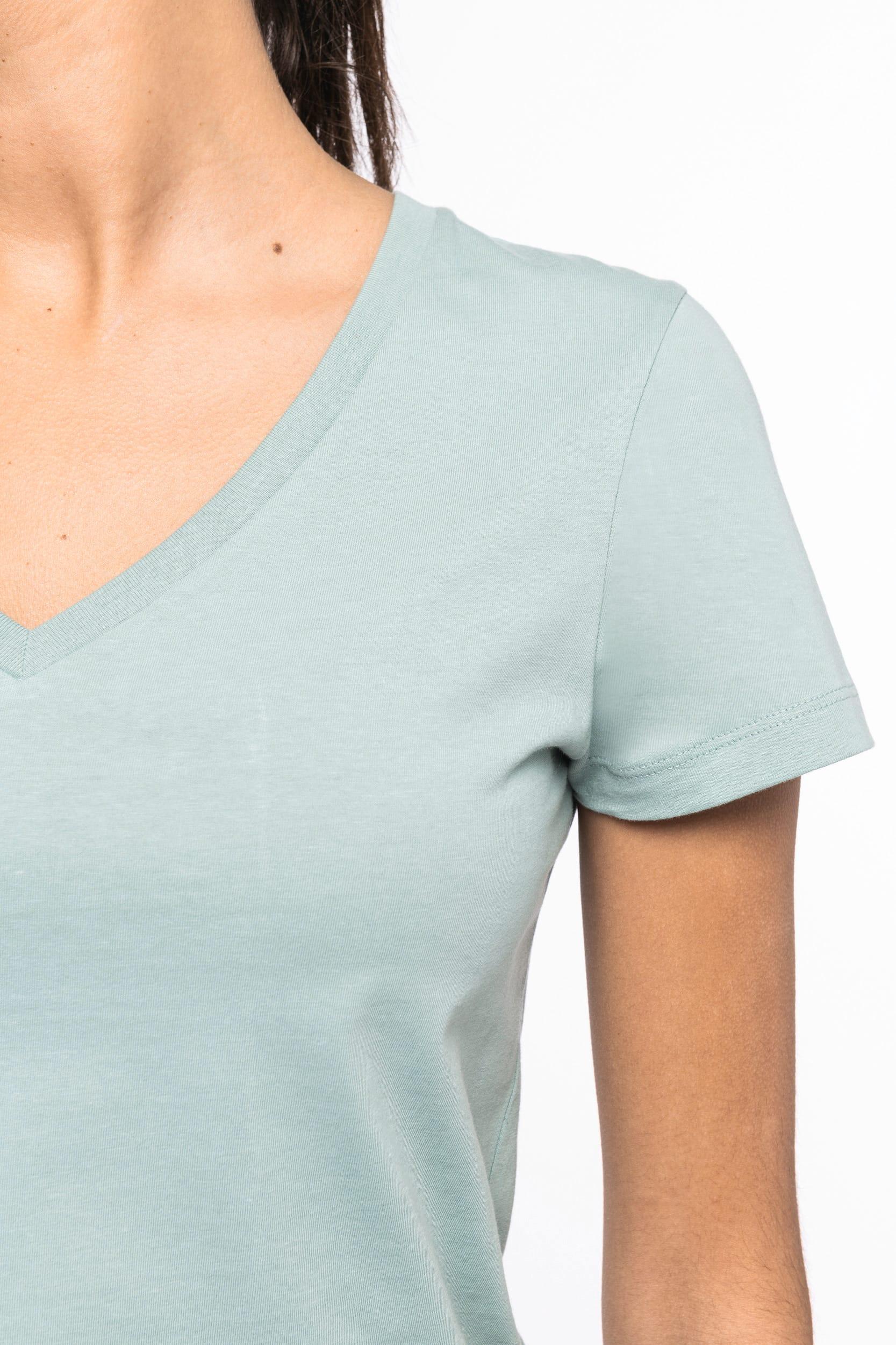 NS334 - T-shirt écoresponsable col V femme - Occifloc