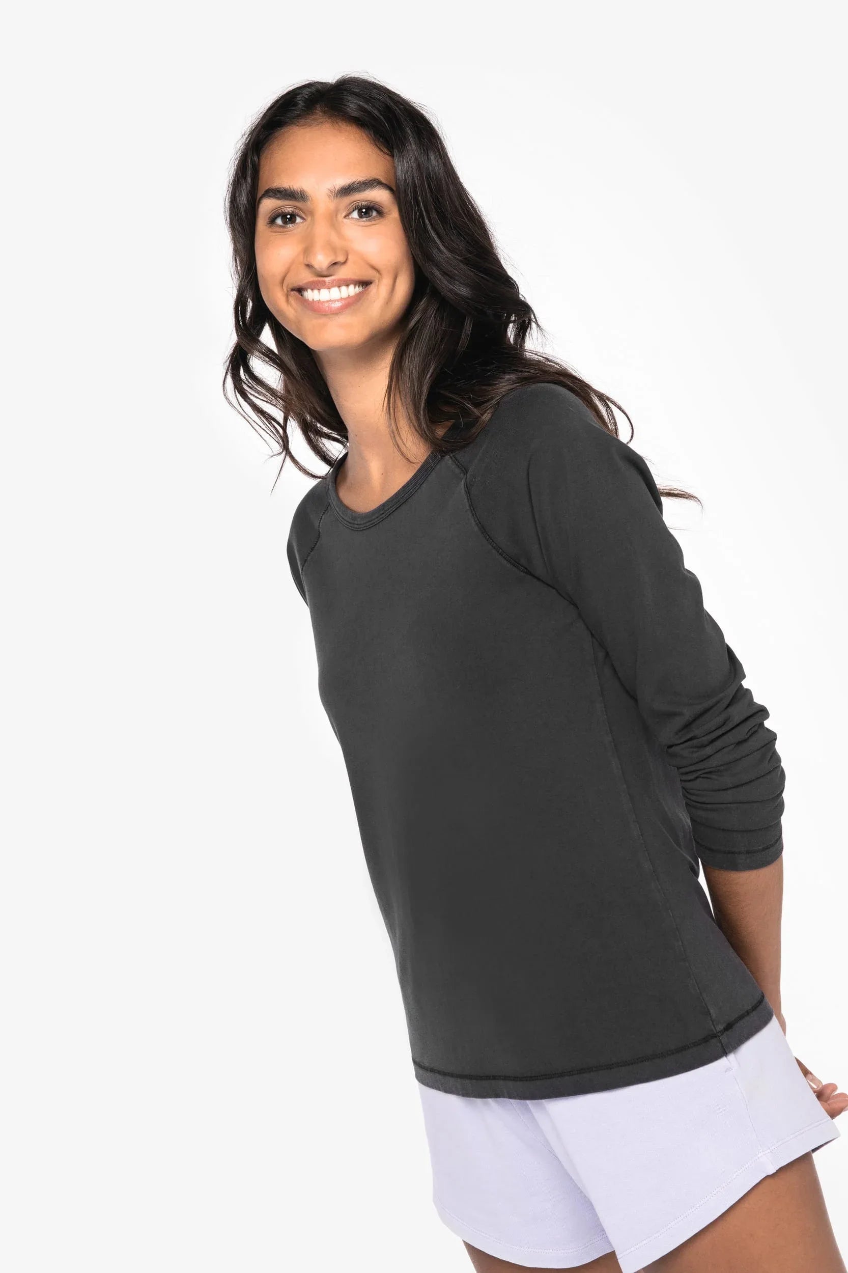 NS339 - T-shirt écoresponsable raglan manches longues femme - Occifloc