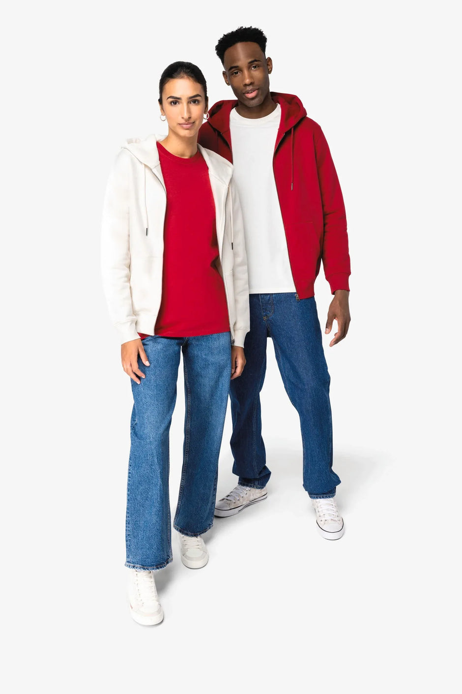 NS402 - Sweat-shirt écoresponsable zippé à capuche unisexe - Occifloc