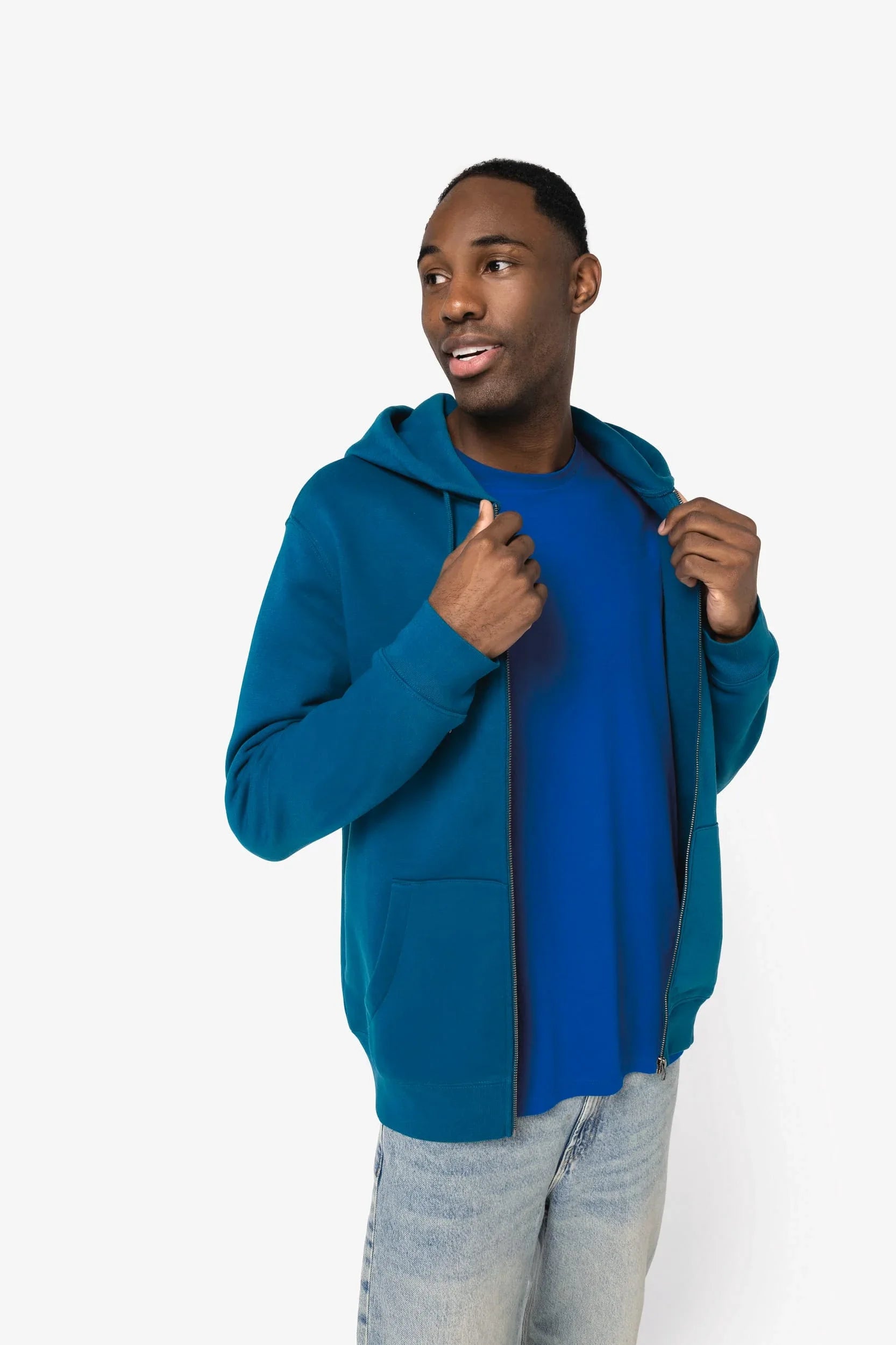 NS402 - Sweat-shirt écoresponsable zippé à capuche unisexe - Occifloc