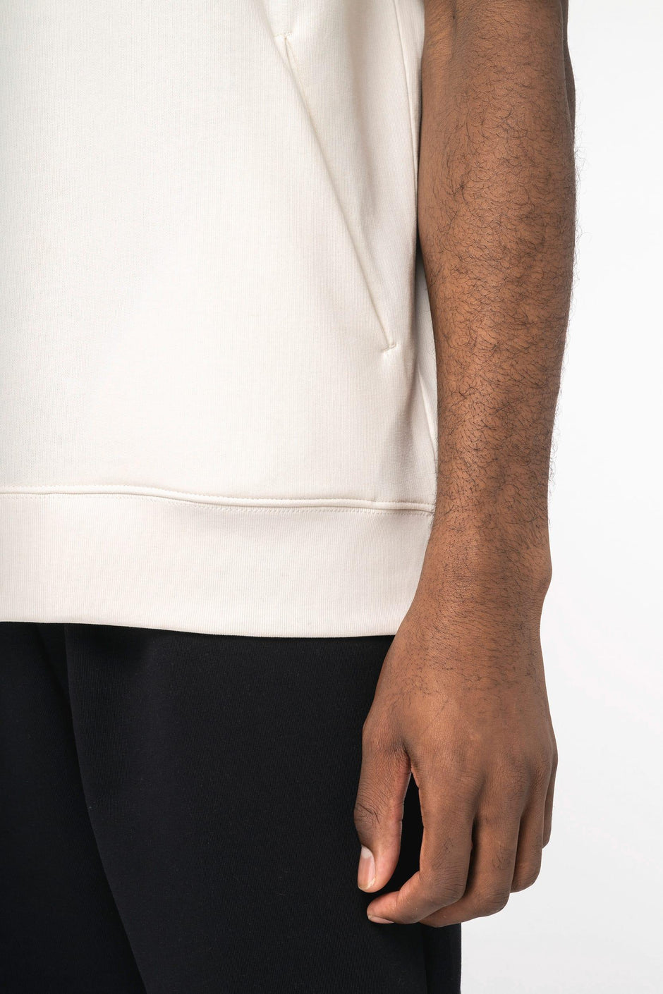 NS406 - Sweat-shirt écoresponsable à capuche à épaules tombantes manches courtes French Terry unisexe - Occifloc