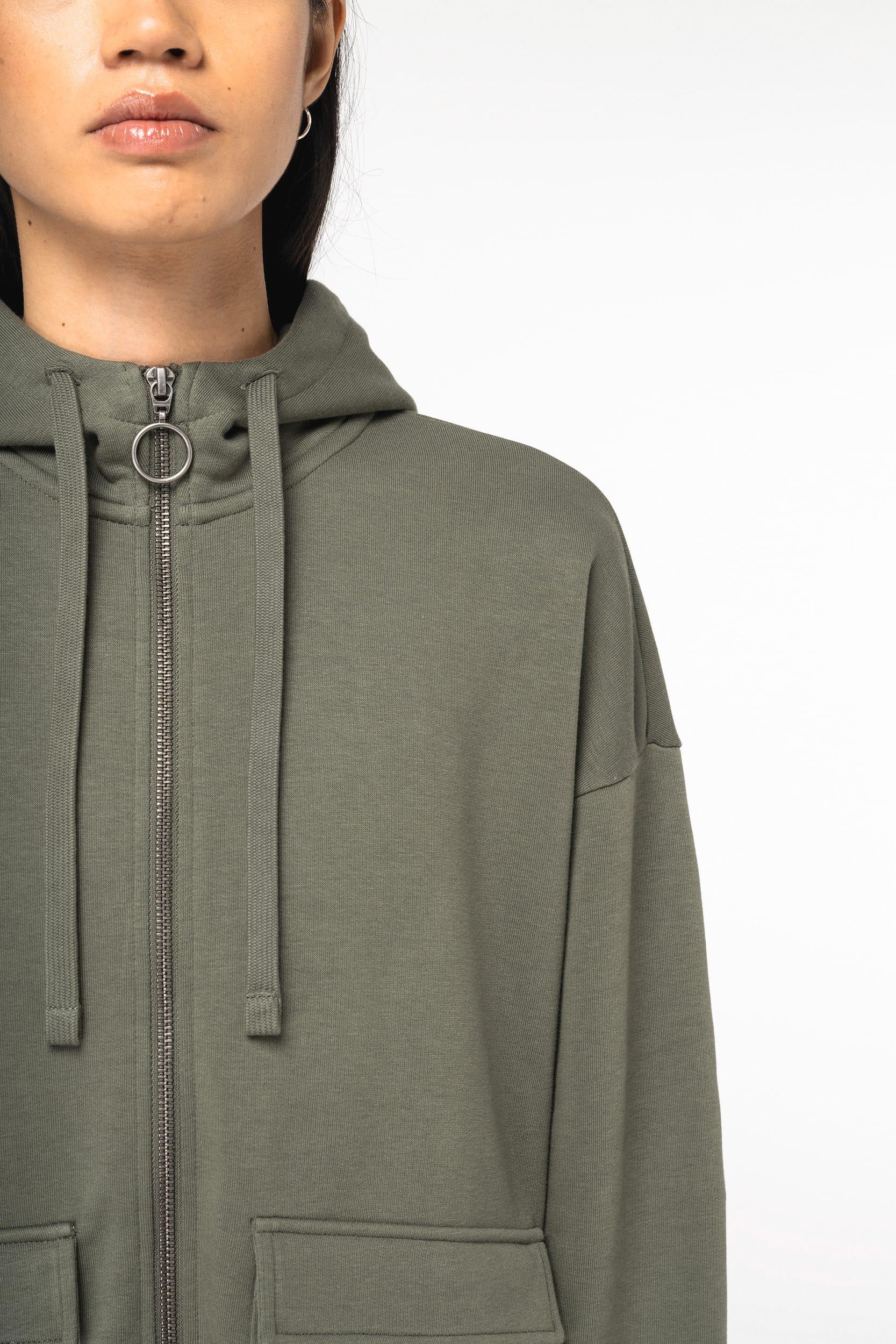NS409 - Sweat-shirt écoresponsable zippé à capuche French Terry femme - Occifloc