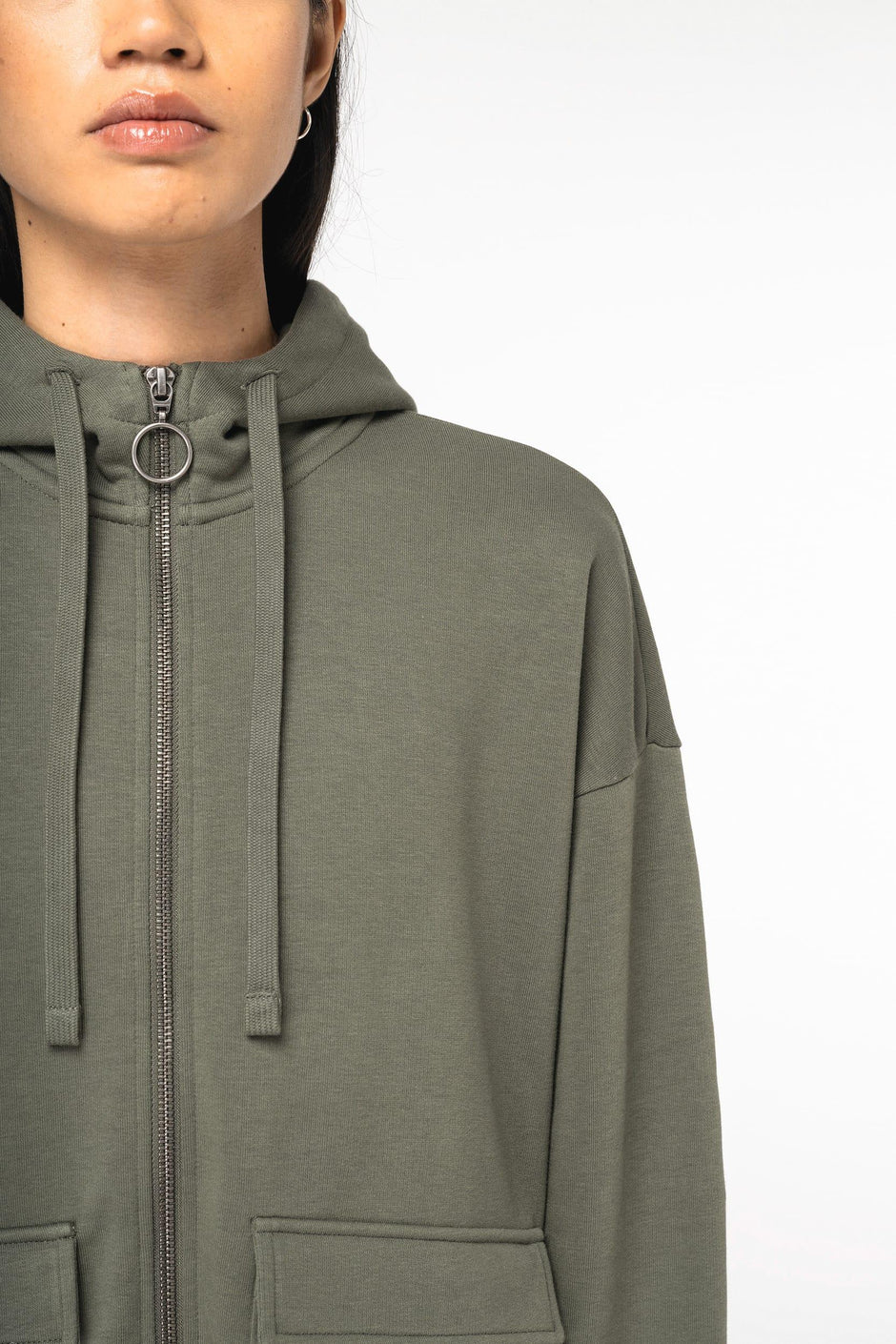 NS409 - Sweat-shirt écoresponsable zippé à capuche French Terry femme - Occifloc