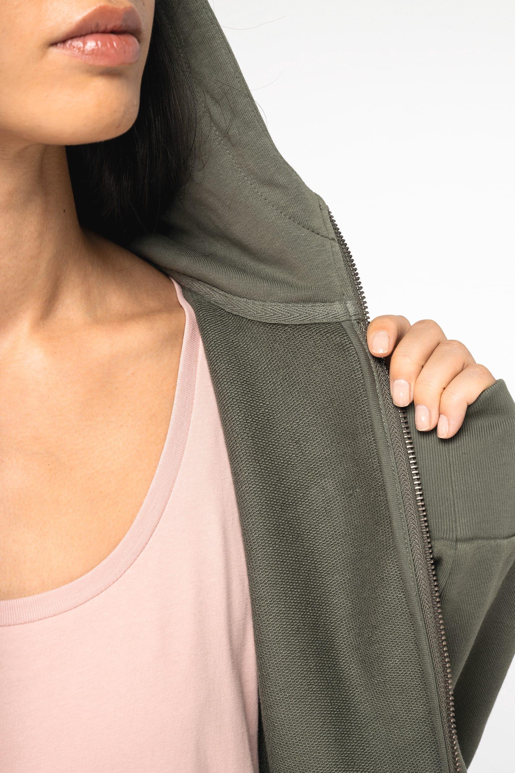 NS409 - Sweat-shirt écoresponsable zippé à capuche French Terry femme - Occifloc