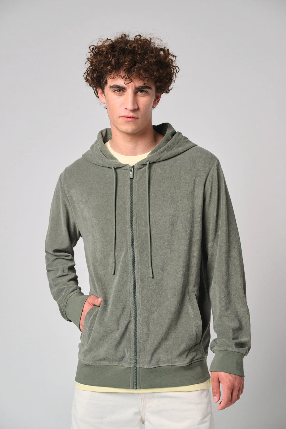 NS419 - Sweat-shirt écoresponsable en éponge zippé à capuche homme - Occifloc