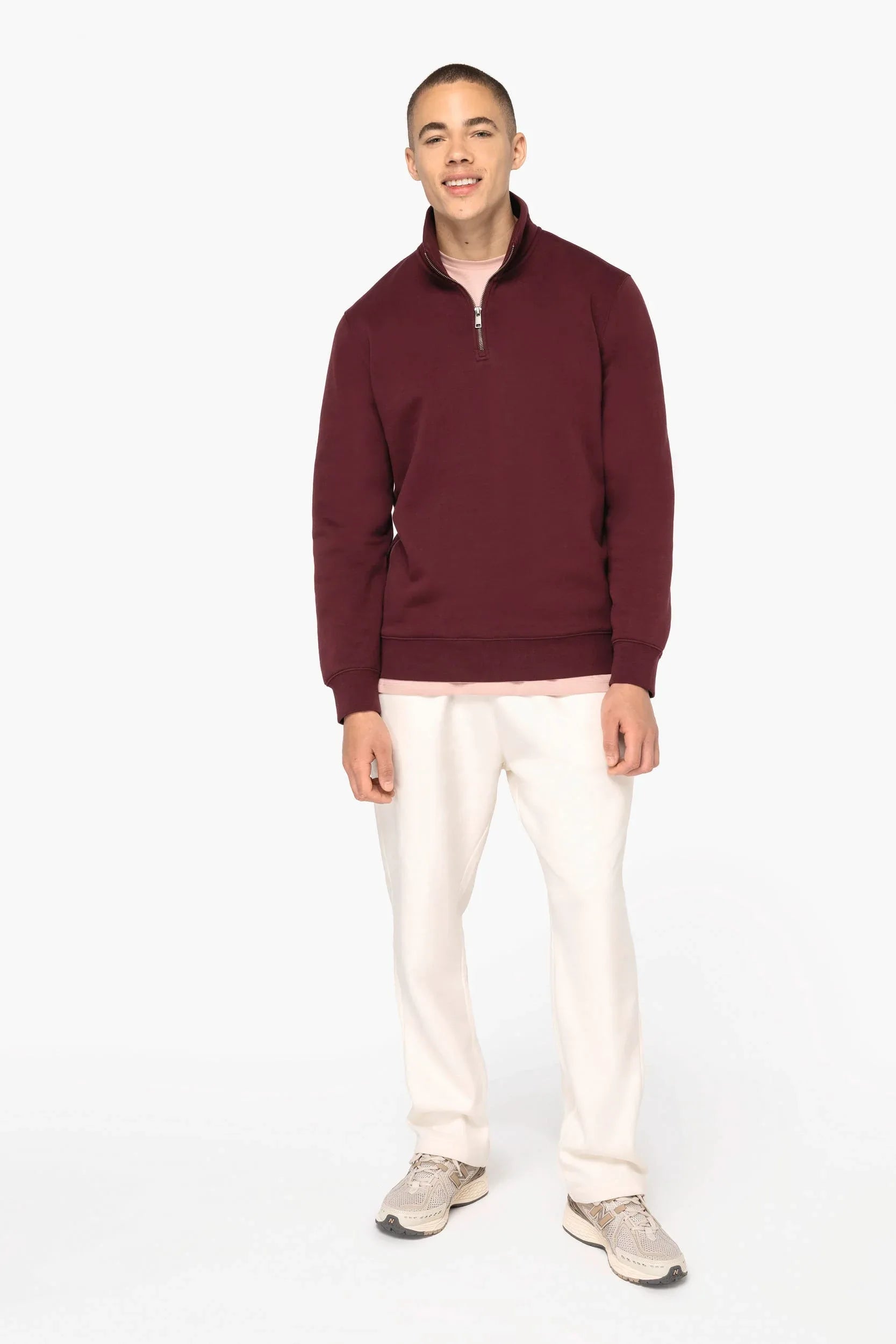 NS428 - Sweat-shirt écoresponsable à col montant zippé homme - Occifloc
