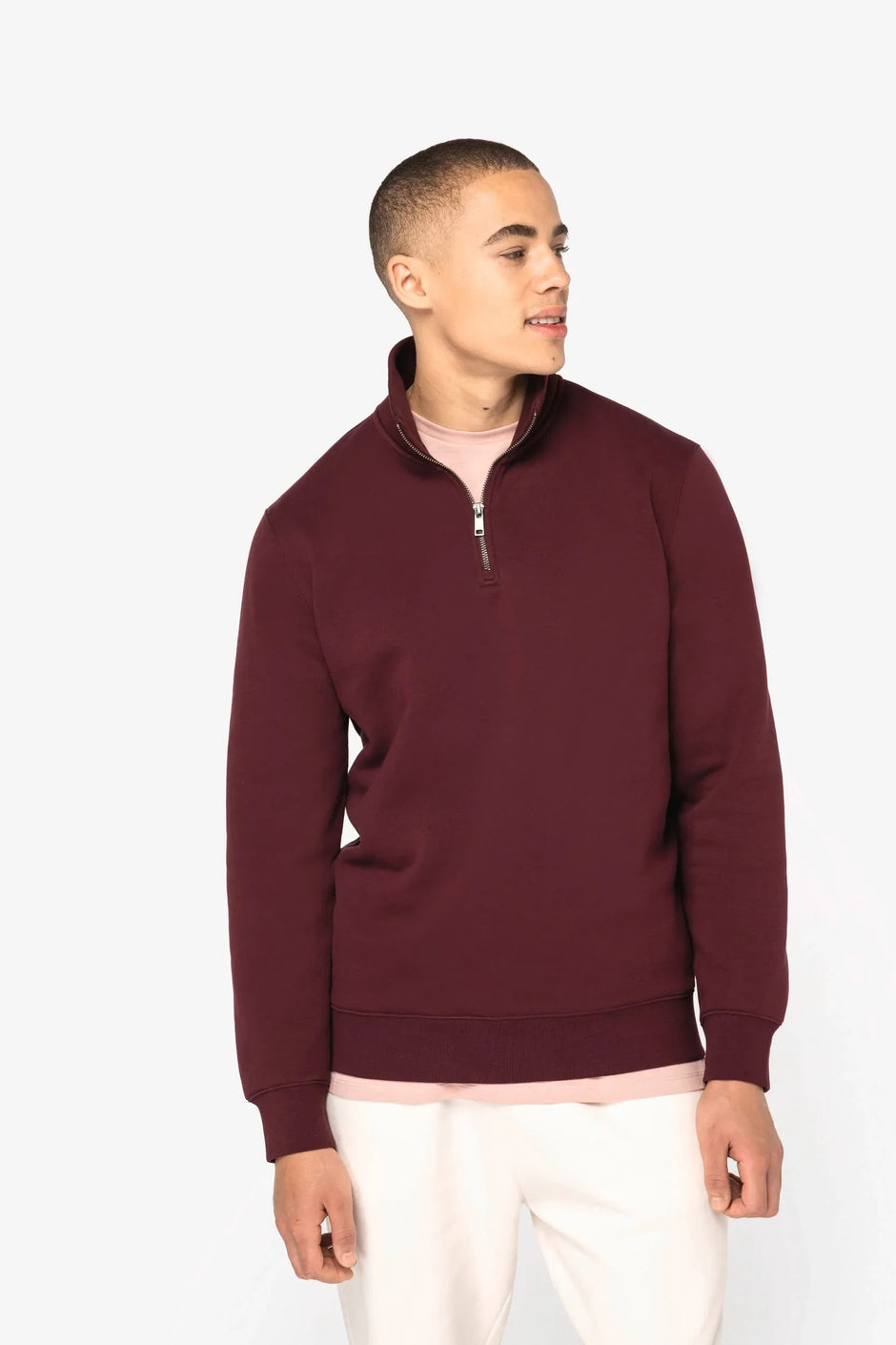 NS428 - Sweat-shirt écoresponsable à col montant zippé homme - Occifloc