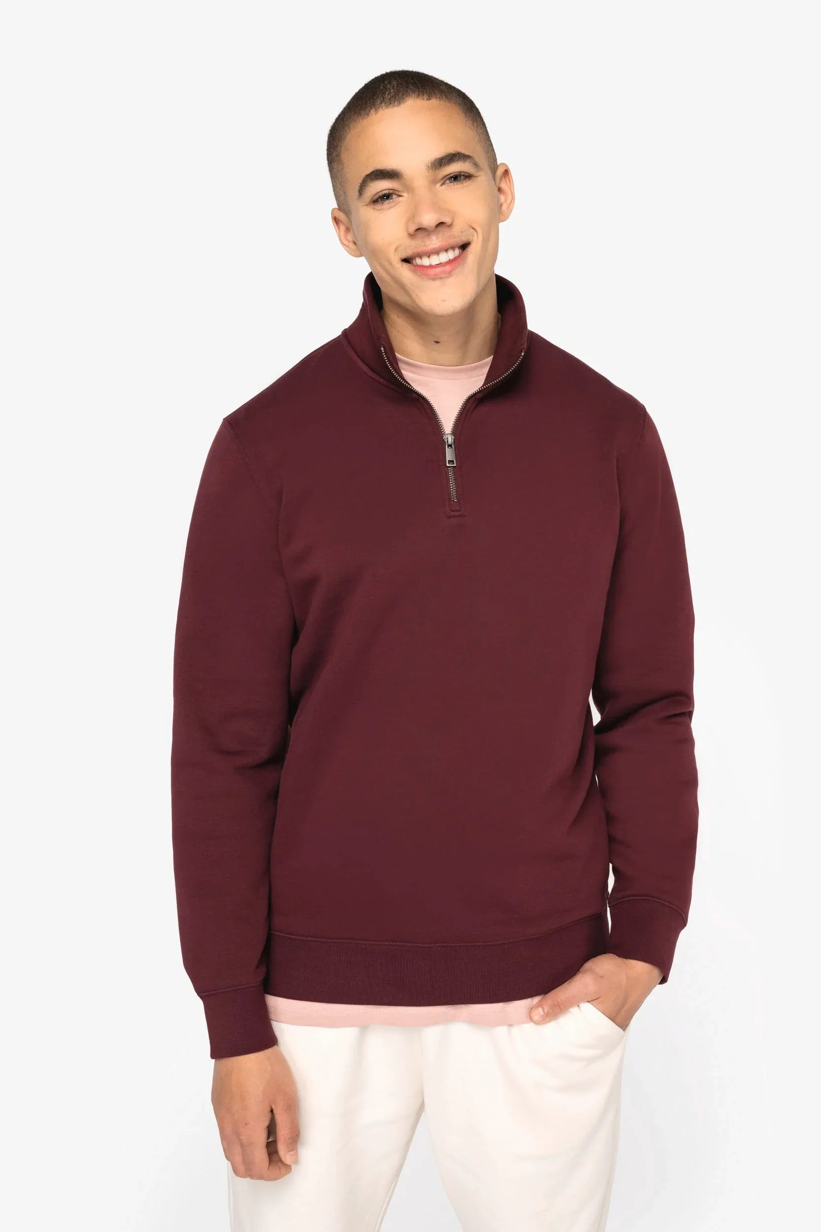 NS428 - Sweat-shirt écoresponsable à col montant zippé homme - Occifloc