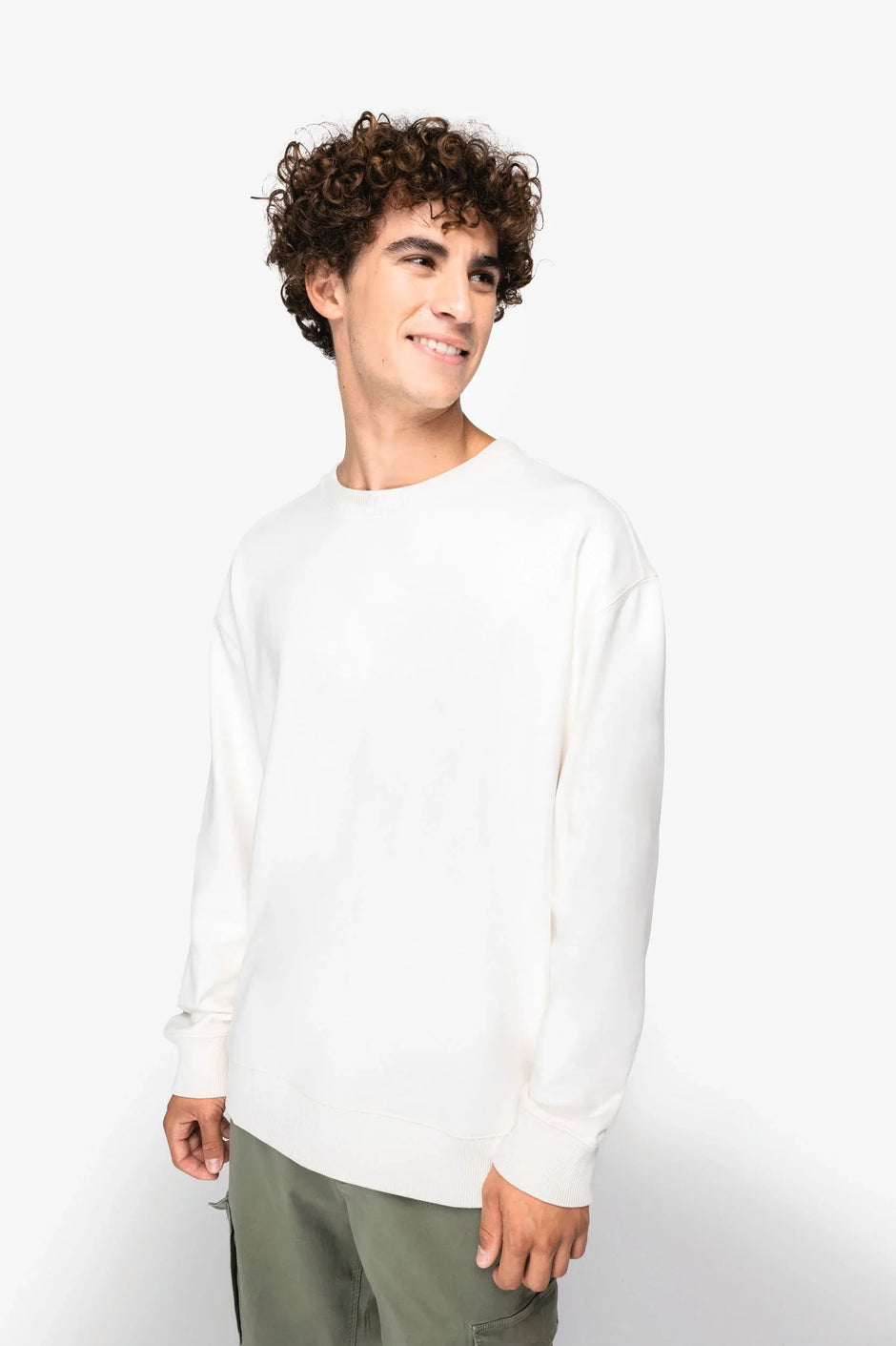 NS430 - Sweat-shirt écoresponsable à col rond à épaules tombantes French Terry unisexe - Occifloc