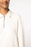 NS432 - Sweat-shirt écoresponsable quart zip col polo à épaules tombantes unisexe - Occifloc