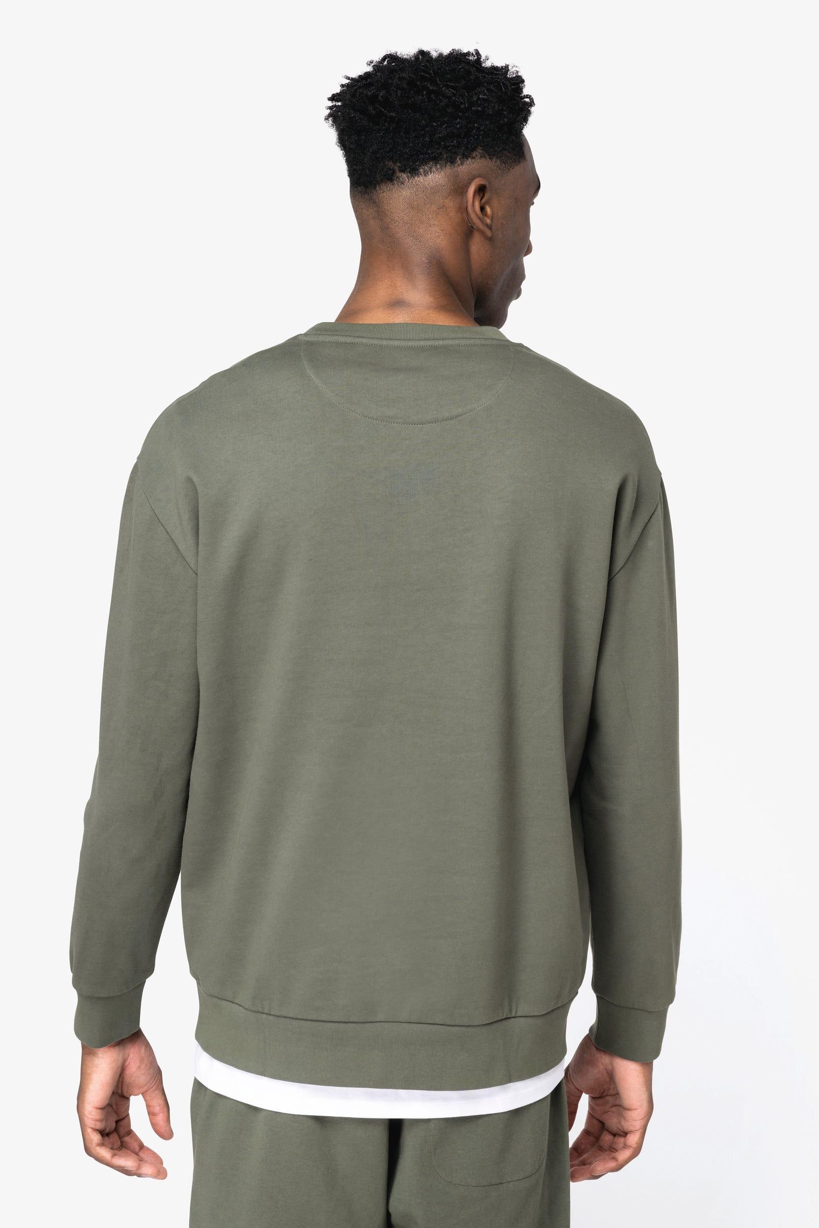 NS435 - Sweat-shirt écoresponsable à col rond à épaules tombantes molleton gratté unisexe - Occifloc
