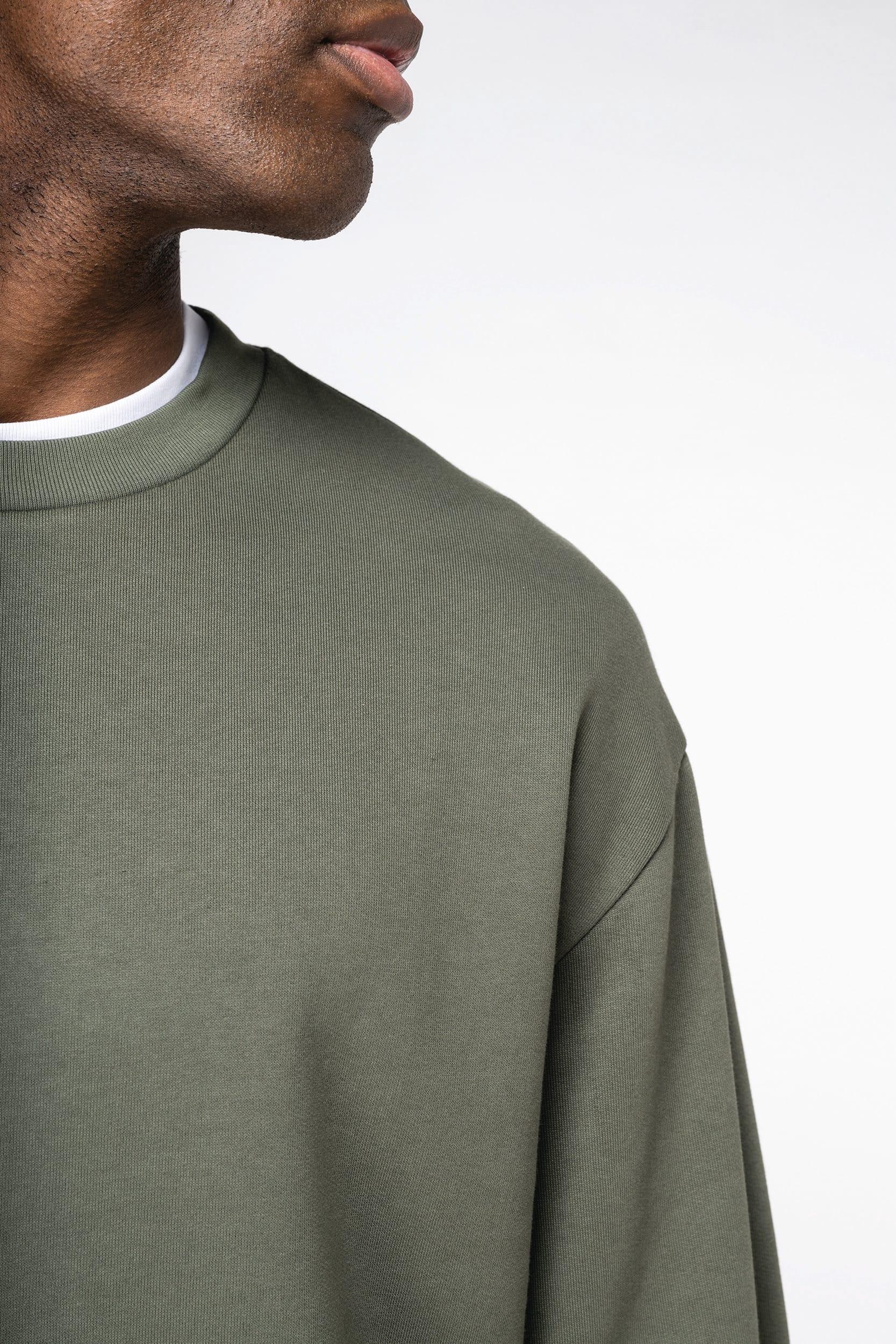 NS435 - Sweat-shirt écoresponsable à col rond à épaules tombantes molleton gratté unisexe - Occifloc