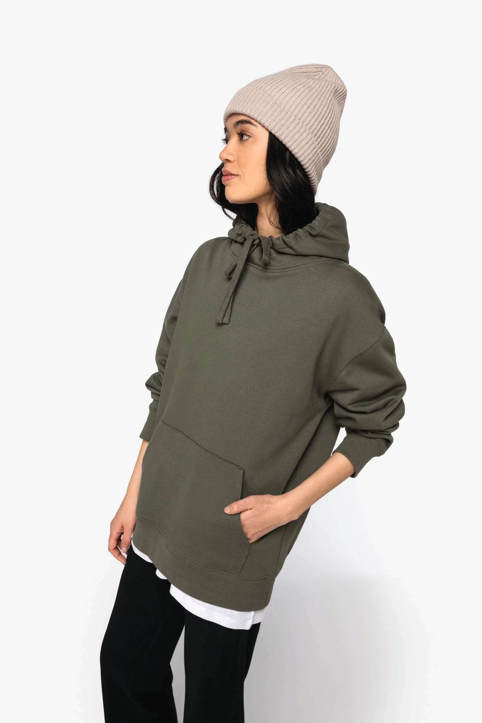 NS436 - Sweat-shirt écoresponsable à capuche à épaules tombantes molleton gratté unisexe - Occifloc