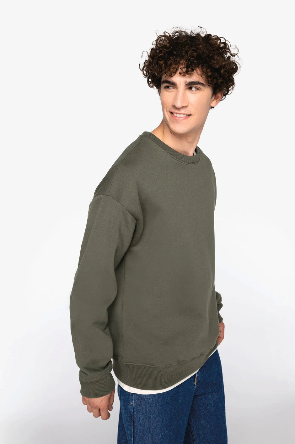 NS440 - Sweat-shirt écoresponsable à col rond oversize unisexe - Occifloc