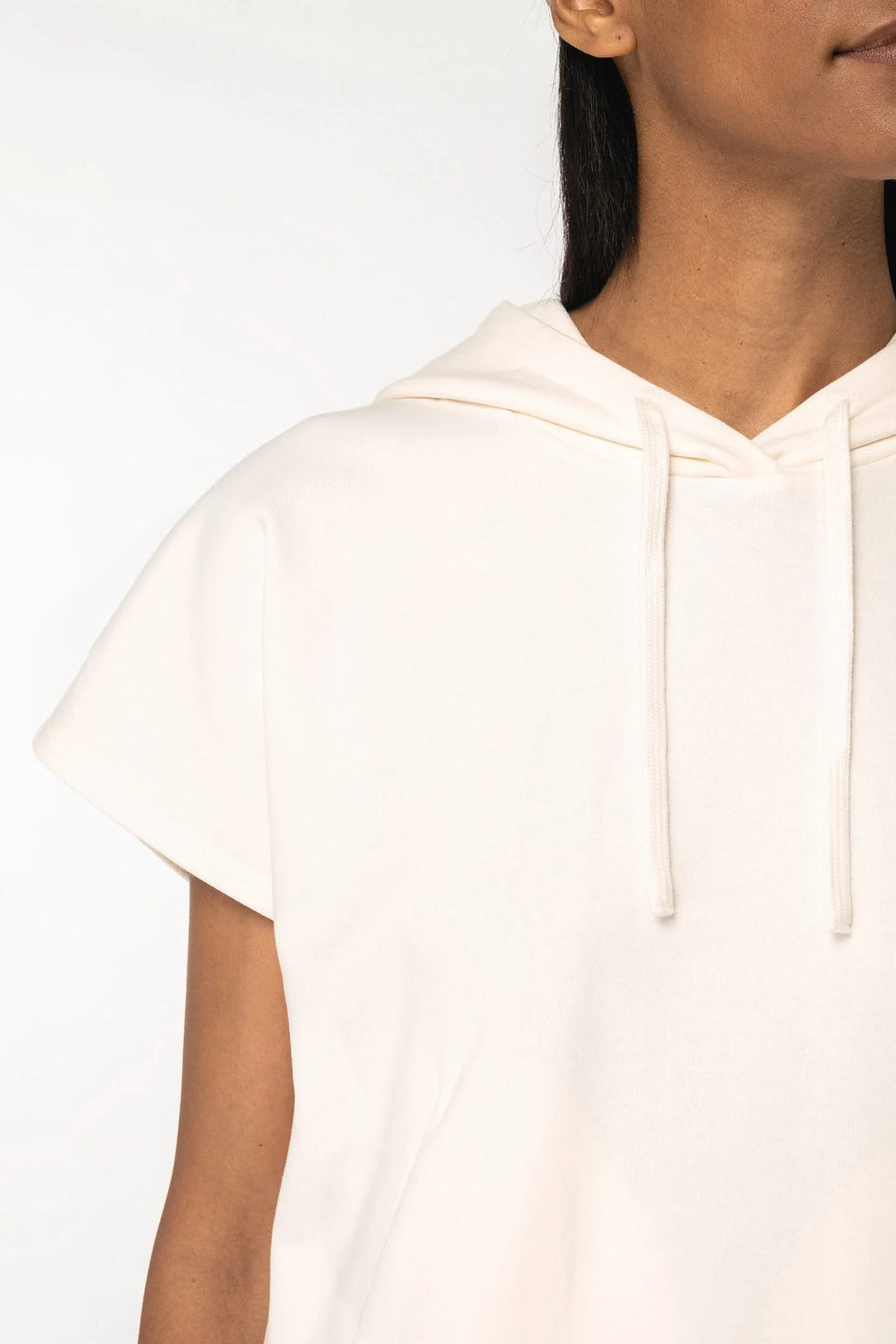 NS446 - Sweat-shirt écoresponsable à capuche oversize sans manches French Terry femme - Occifloc