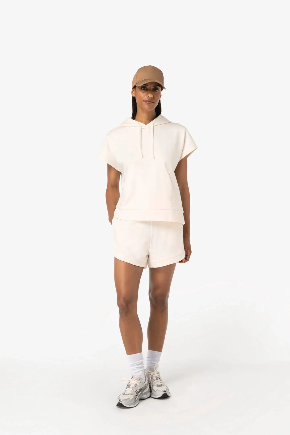 NS446 - Sweat-shirt écoresponsable à capuche oversize sans manches French Terry femme - Occifloc