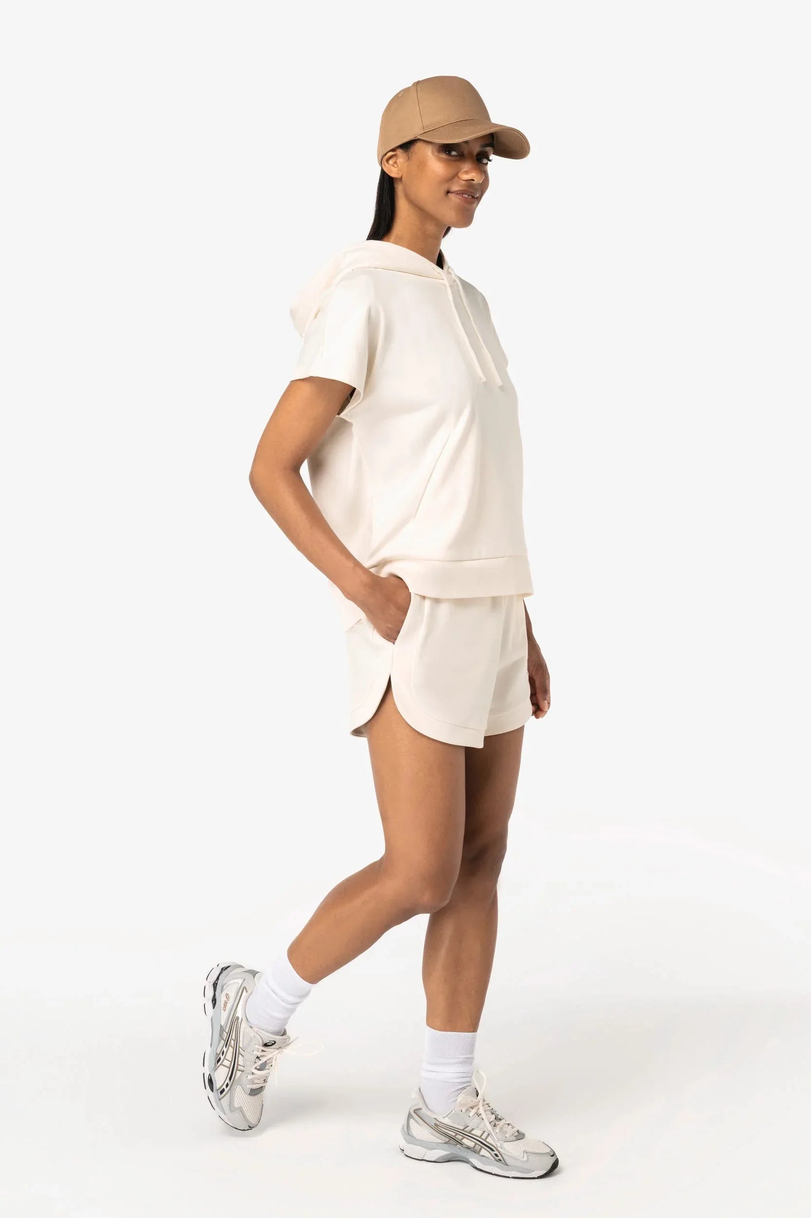 NS446 - Sweat-shirt écoresponsable à capuche oversize sans manches French Terry femme - Occifloc