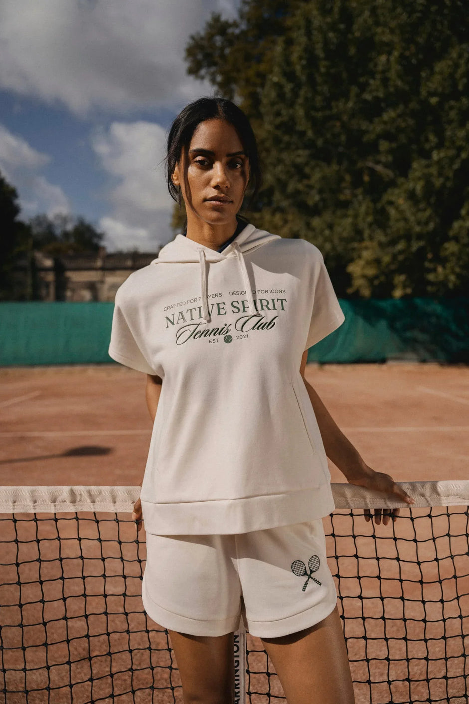 NS446 - Sweat-shirt écoresponsable à capuche oversize sans manches French Terry femme - Occifloc