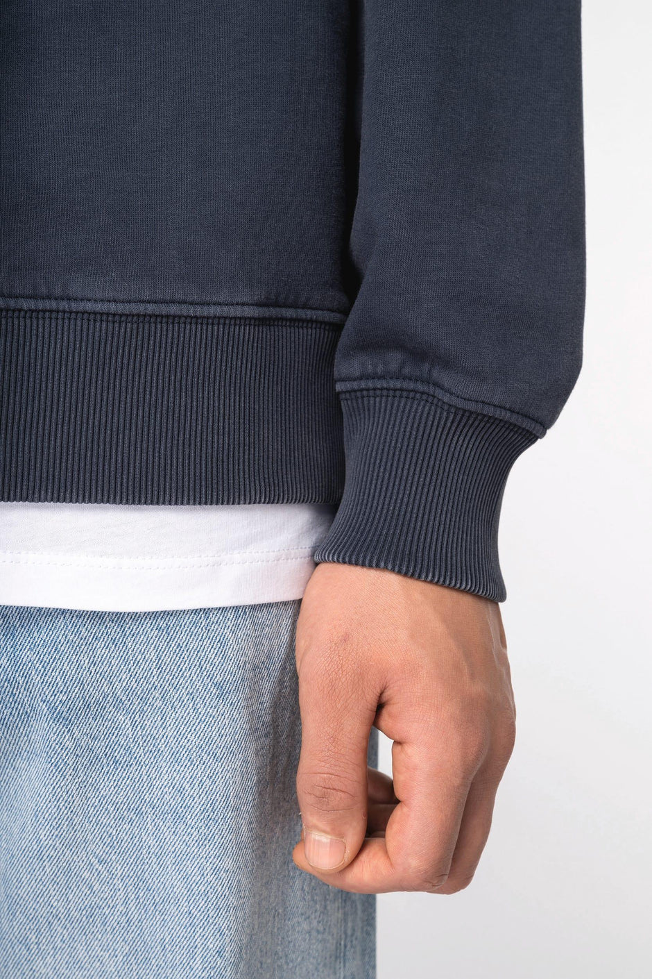 NS447 - Sweat-shirt écoresponsable à col rond délavé oversize unisexe - Occifloc