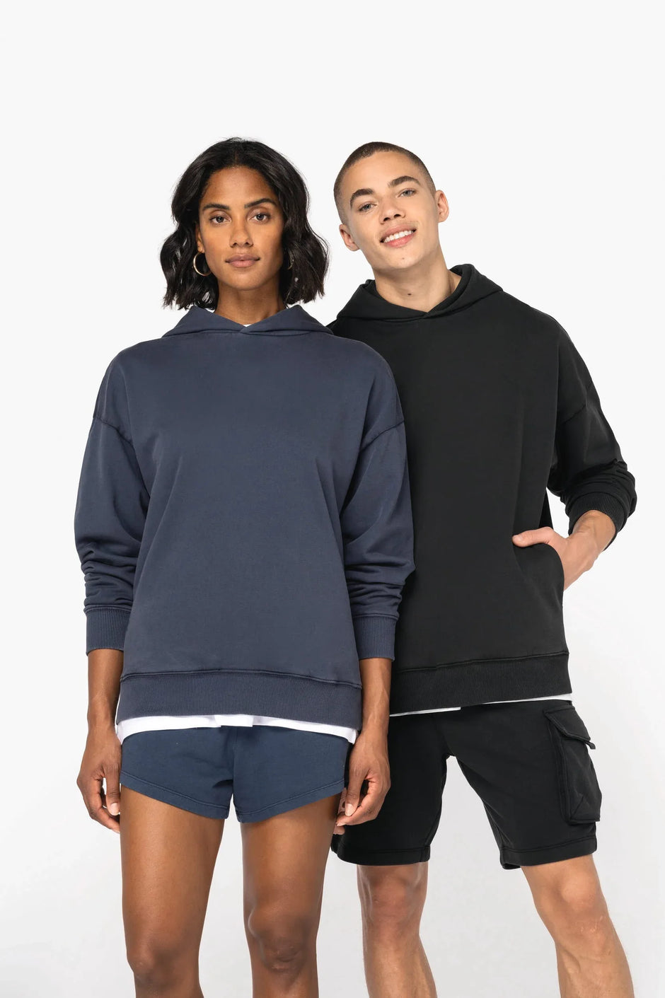 NS448 - Sweat-shirt écoresponsable à capuche délavé oversize unisexe - Occifloc