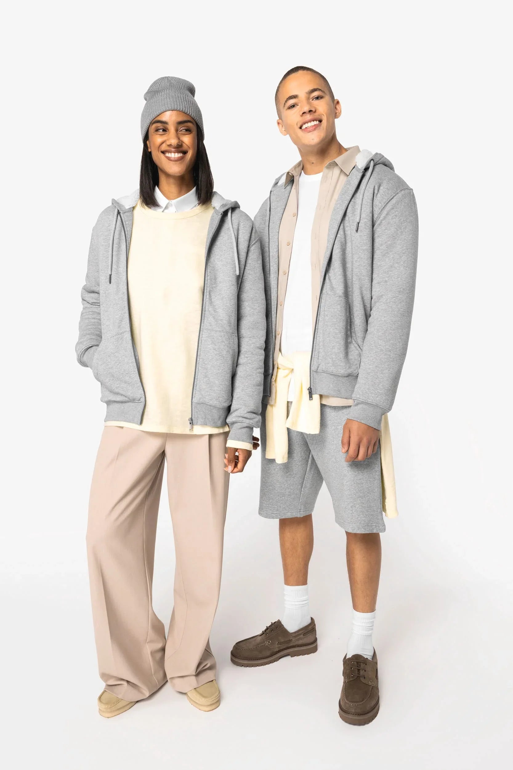 NS460 - Sweat-shirt écoresponsable zippé doublé en sherpa unisexe - Occifloc