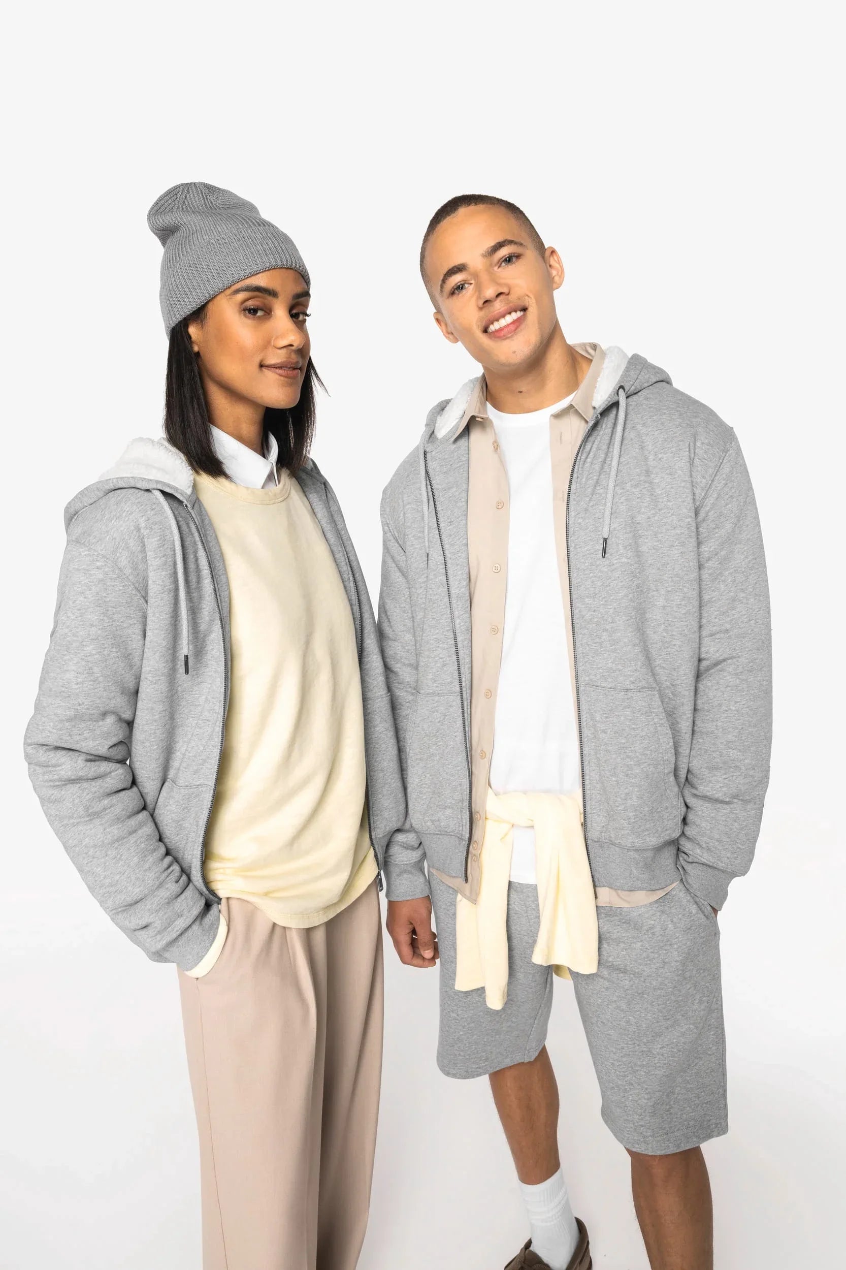 NS460 - Sweat-shirt écoresponsable zippé doublé en sherpa unisexe - Occifloc