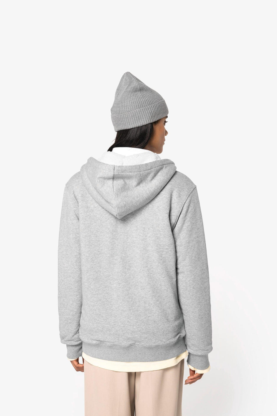 NS460 - Sweat-shirt écoresponsable zippé doublé en sherpa unisexe - Occifloc