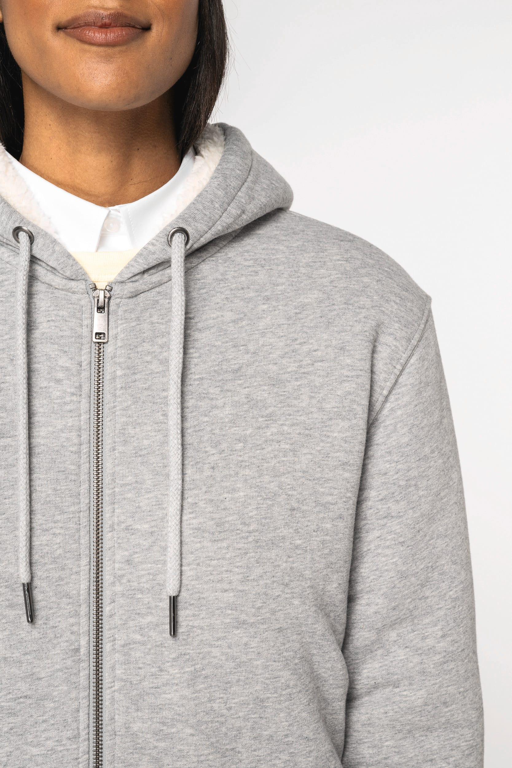 NS460 - Sweat-shirt écoresponsable zippé doublé en sherpa unisexe - Occifloc