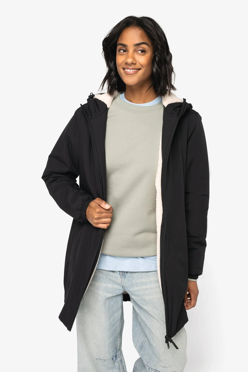 NS609 - Veste écoresponsable imperméable doublée en sherpa unisexe - Occifloc