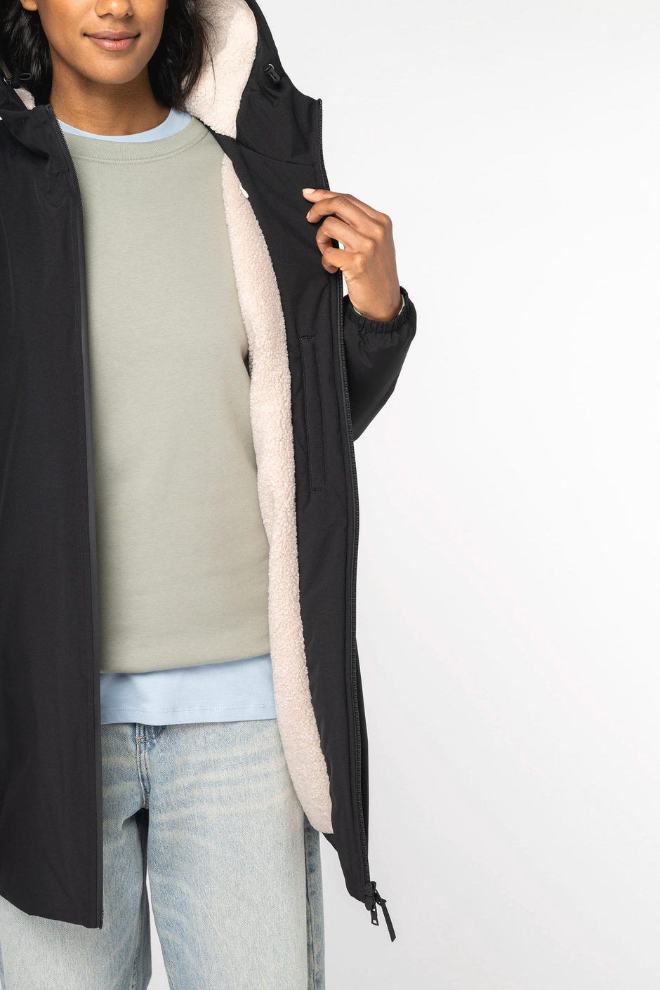 NS609 - Veste écoresponsable imperméable doublée en sherpa unisexe - Occifloc