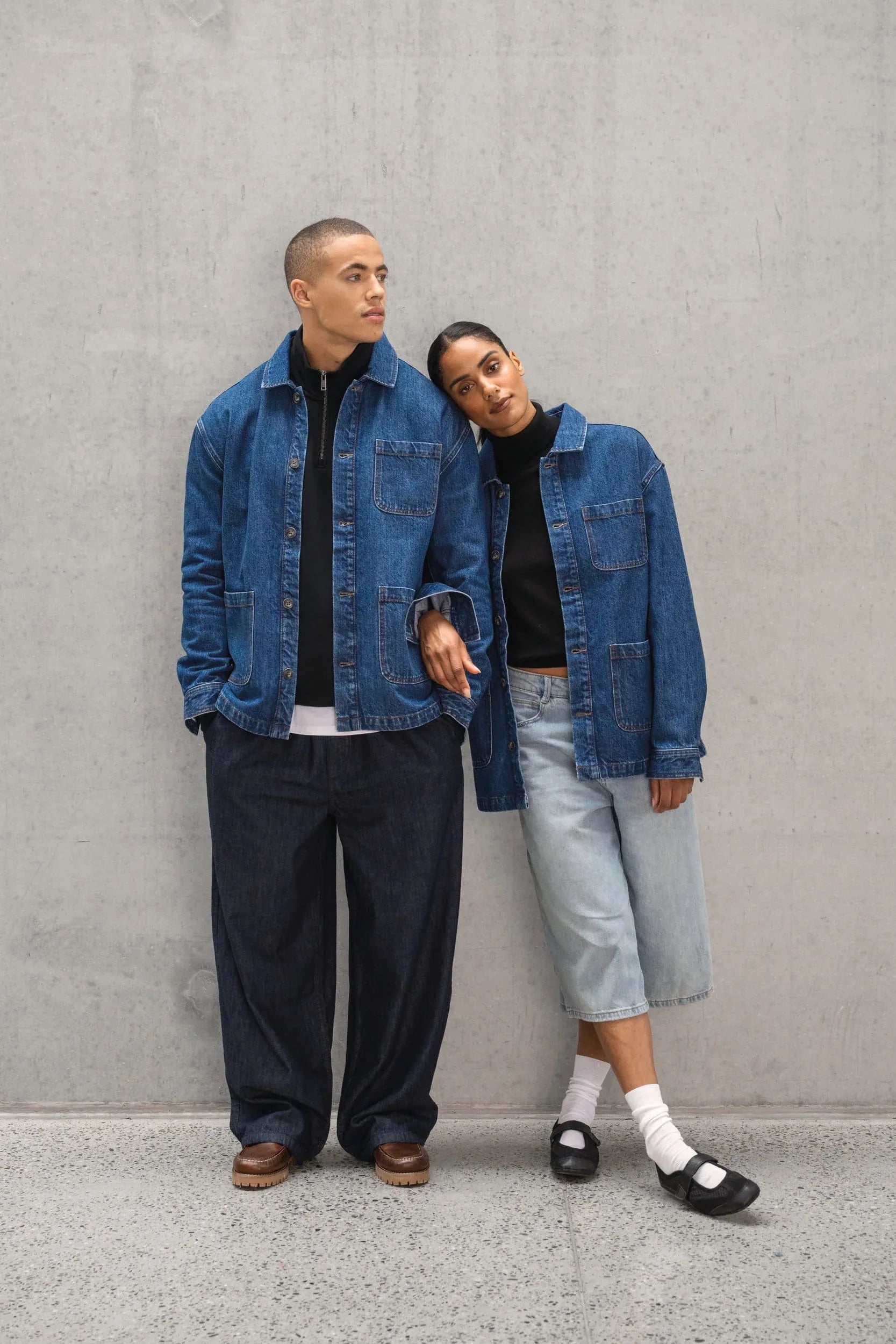 NS614 - Veste en jean écoresponsable à épaules tombantes unisexe - Occifloc