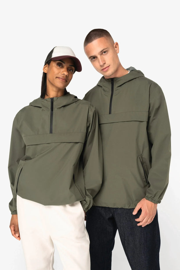 NS616 - Veste coupe-vent imperméable écoresponsable quart zip unisexe - Occifloc
