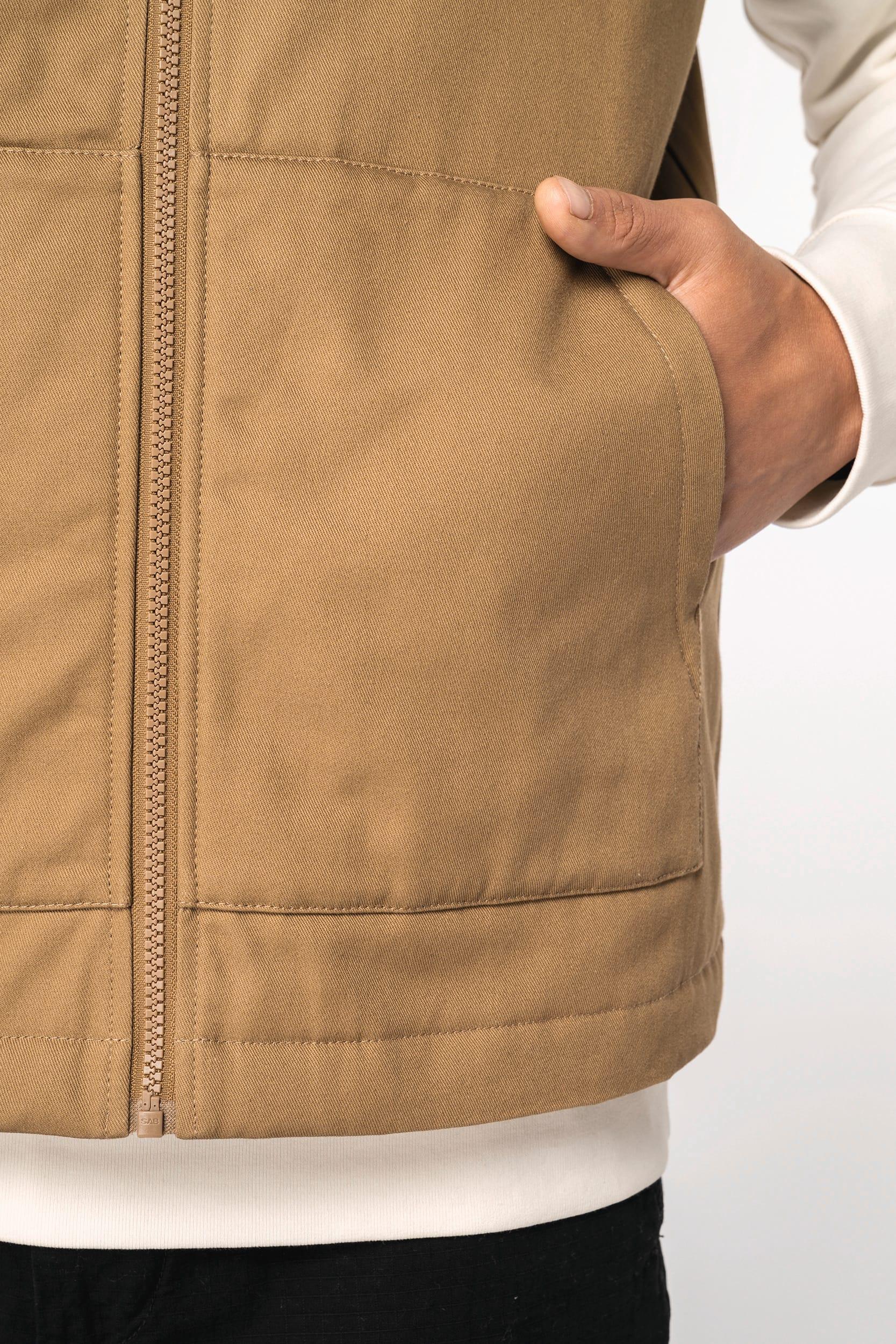 NS623 - Bodywarmer rembourré en sergé écoresponsable à col teddy unisexe - Occifloc