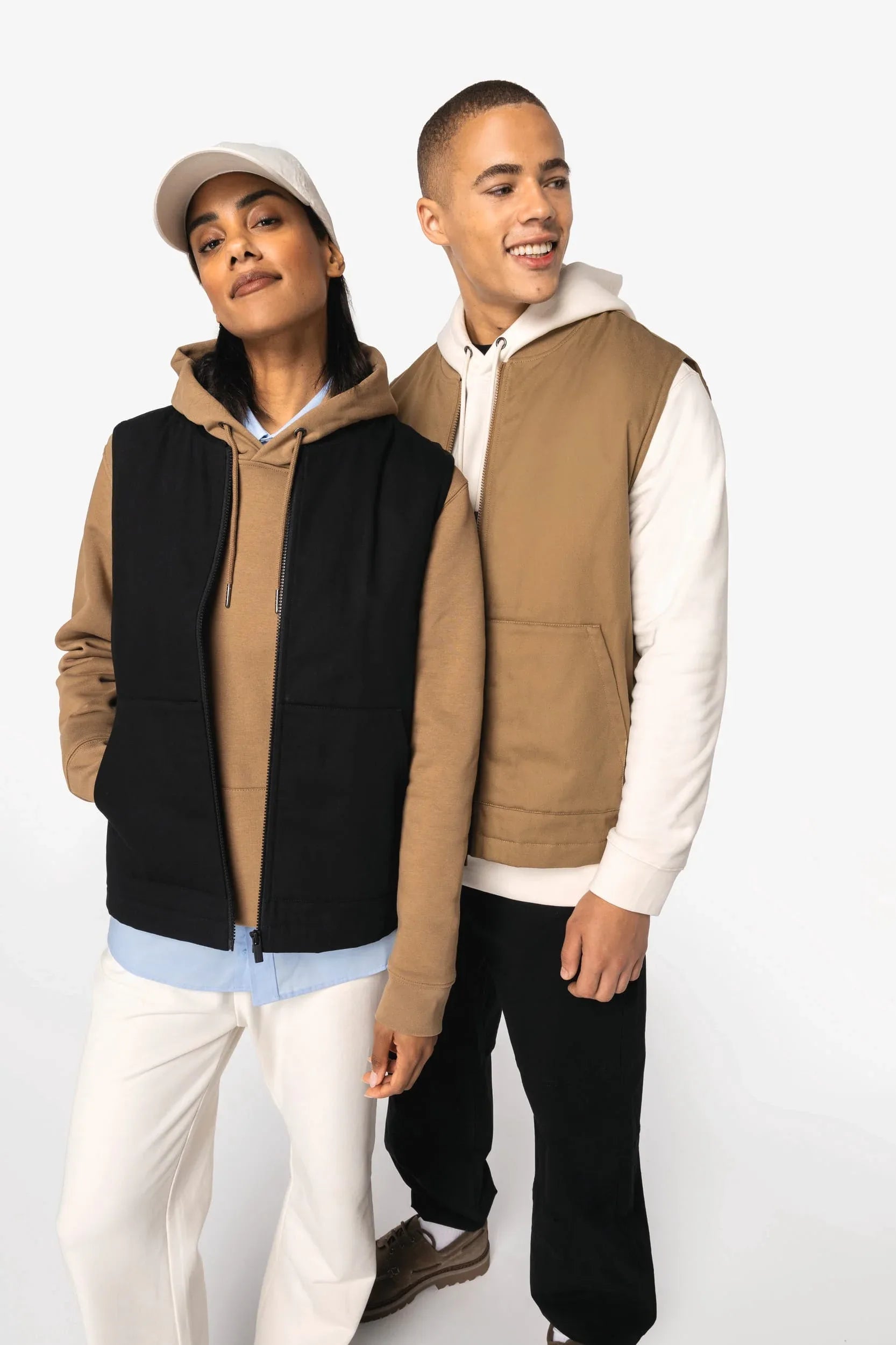 NS623 - Bodywarmer rembourré en sergé écoresponsable à col teddy unisexe - Occifloc