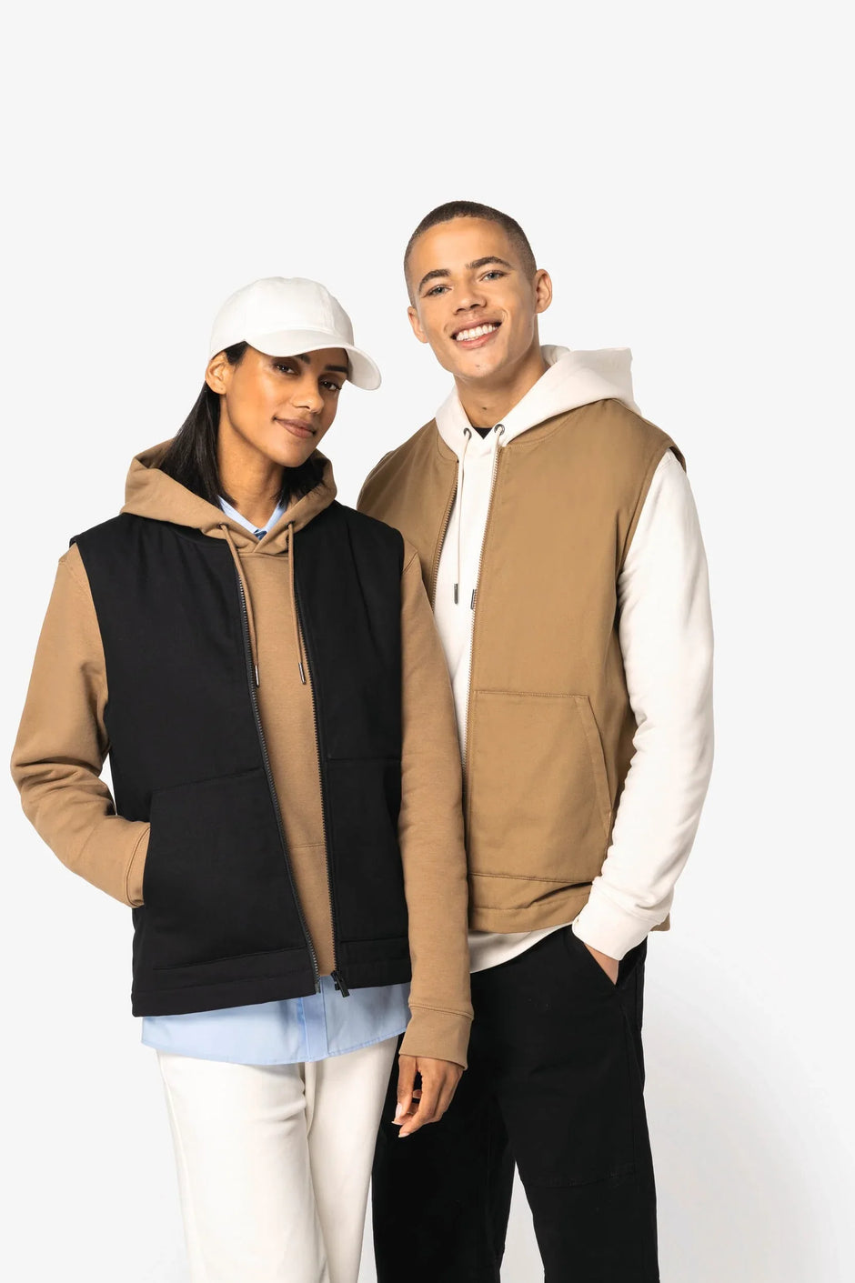 NS623 - Bodywarmer rembourré en sergé écoresponsable à col teddy unisexe - Occifloc
