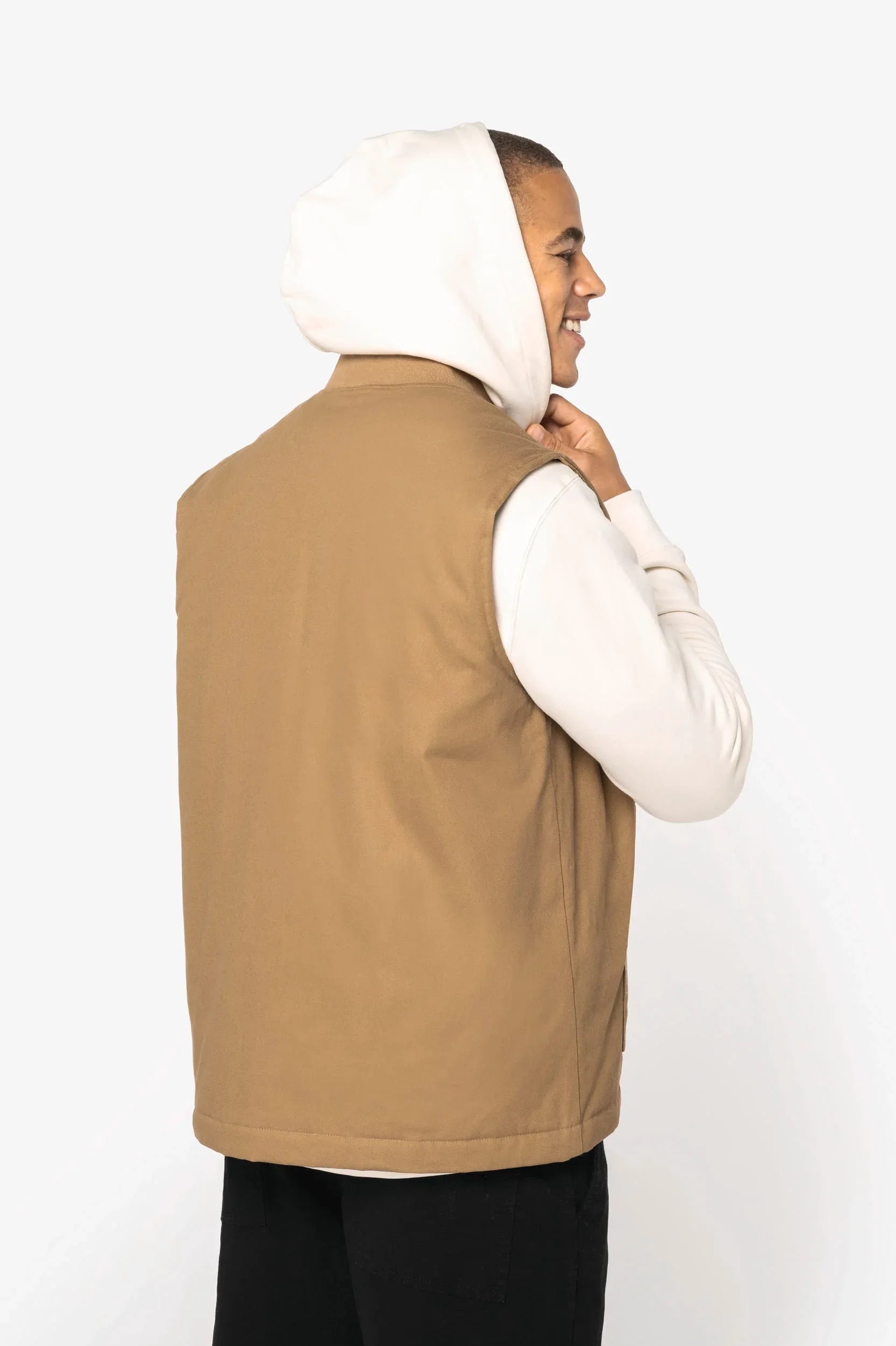 NS623 - Bodywarmer rembourré en sergé écoresponsable à col teddy unisexe - Occifloc