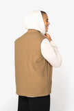 NS623 - Bodywarmer rembourré en sergé écoresponsable à col teddy unisexe - Occifloc