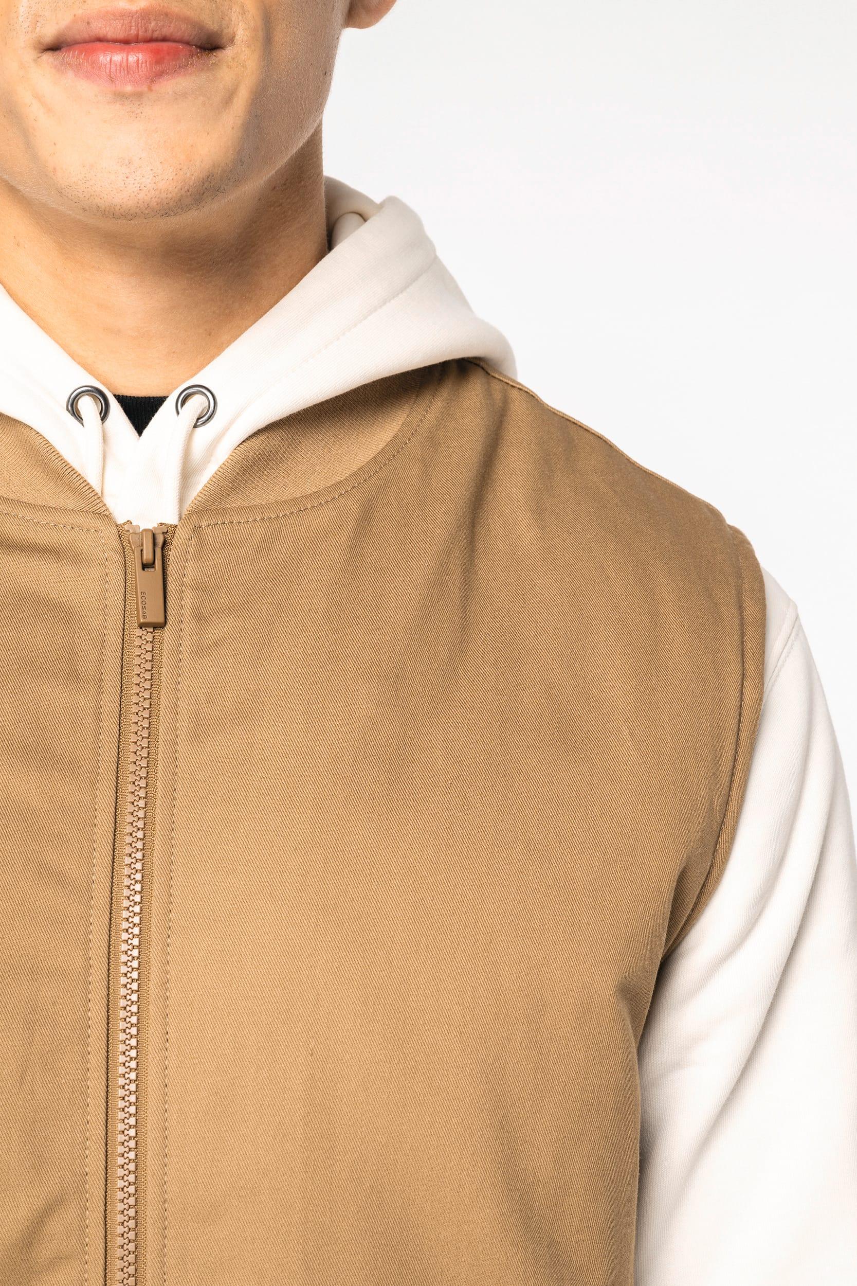 NS623 - Bodywarmer rembourré en sergé écoresponsable à col teddy unisexe - Occifloc